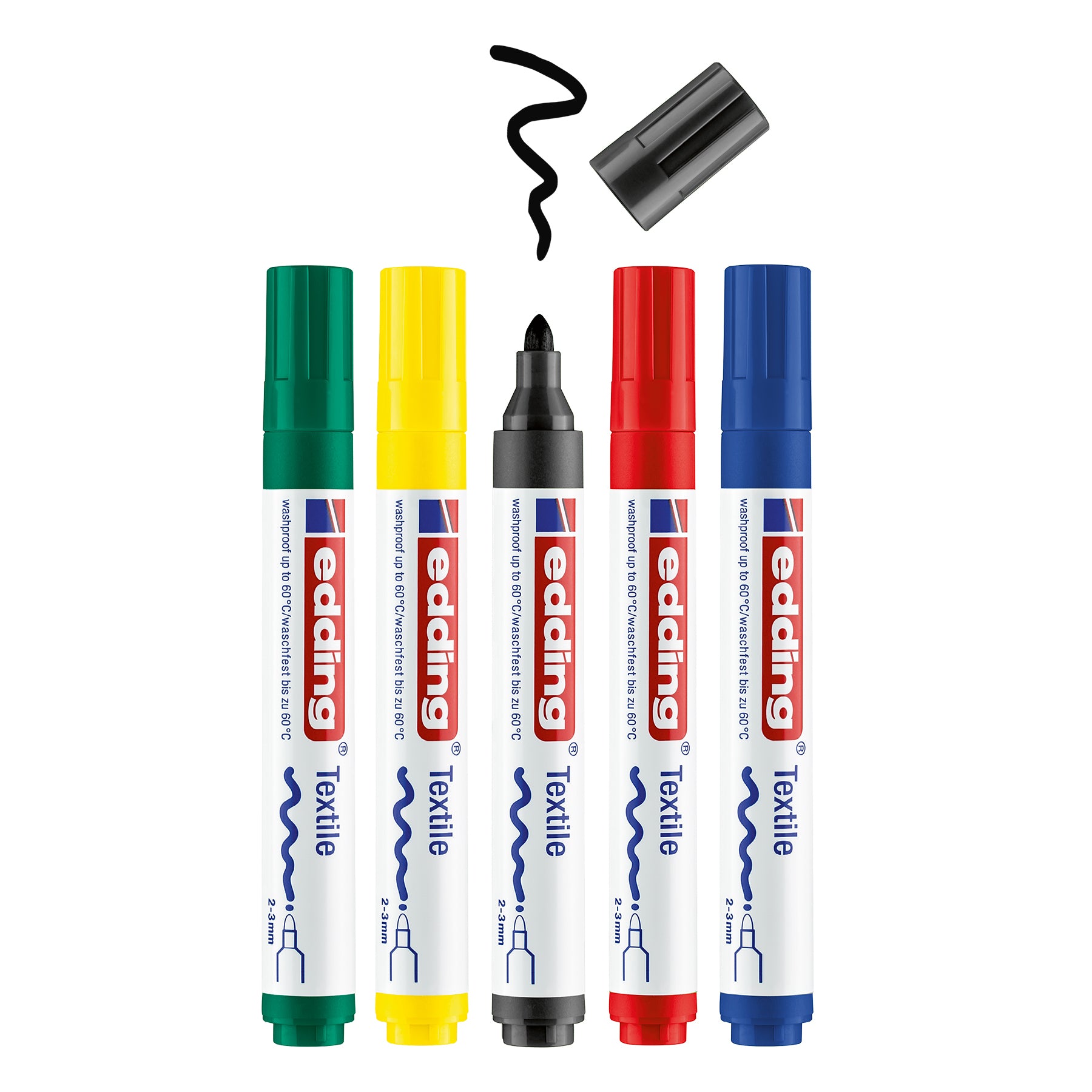 edding 4500 Textile Marker - Set of 5 - Basic