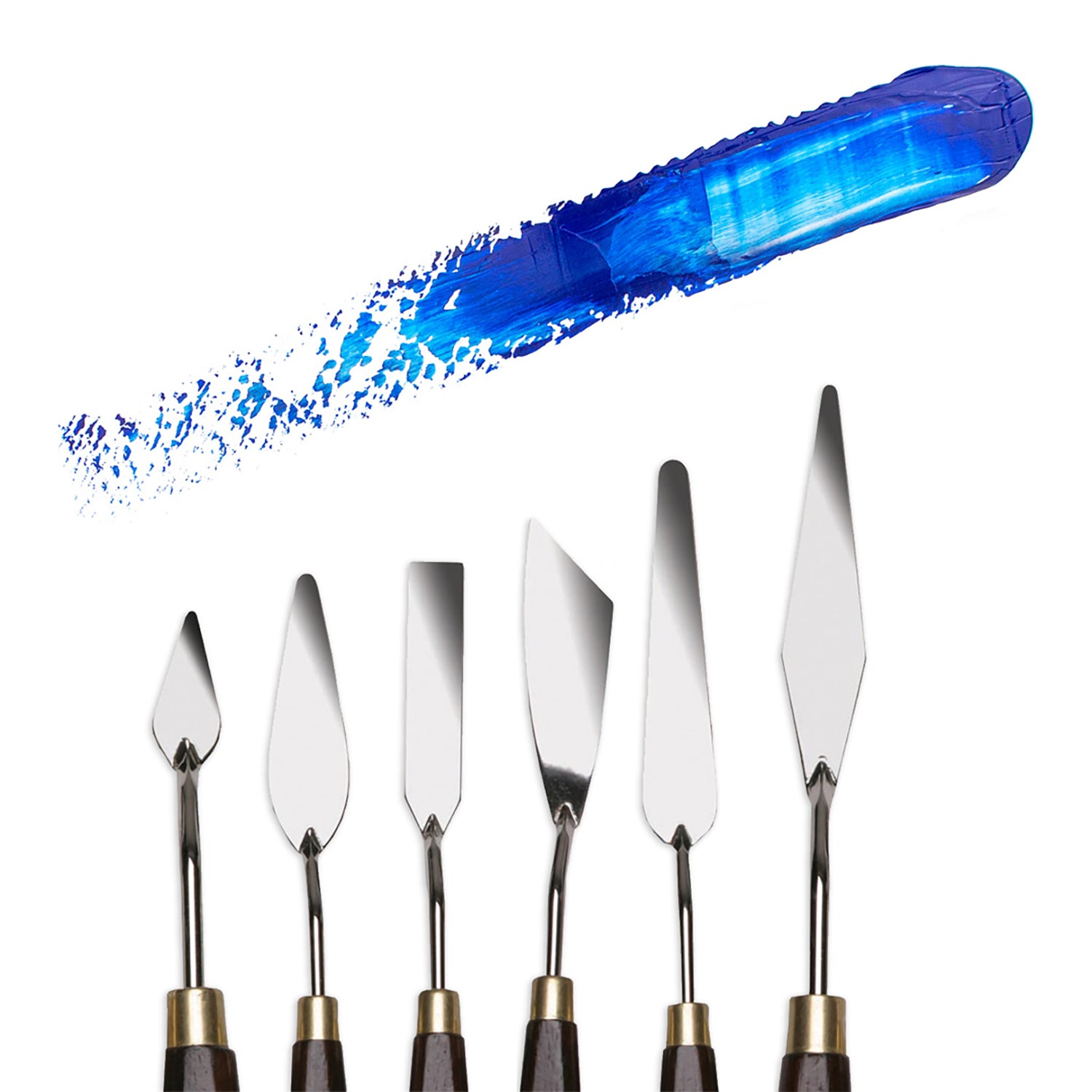 Graduate Metal Palette Knife Set, Assorted Shapes, 6 Pieces