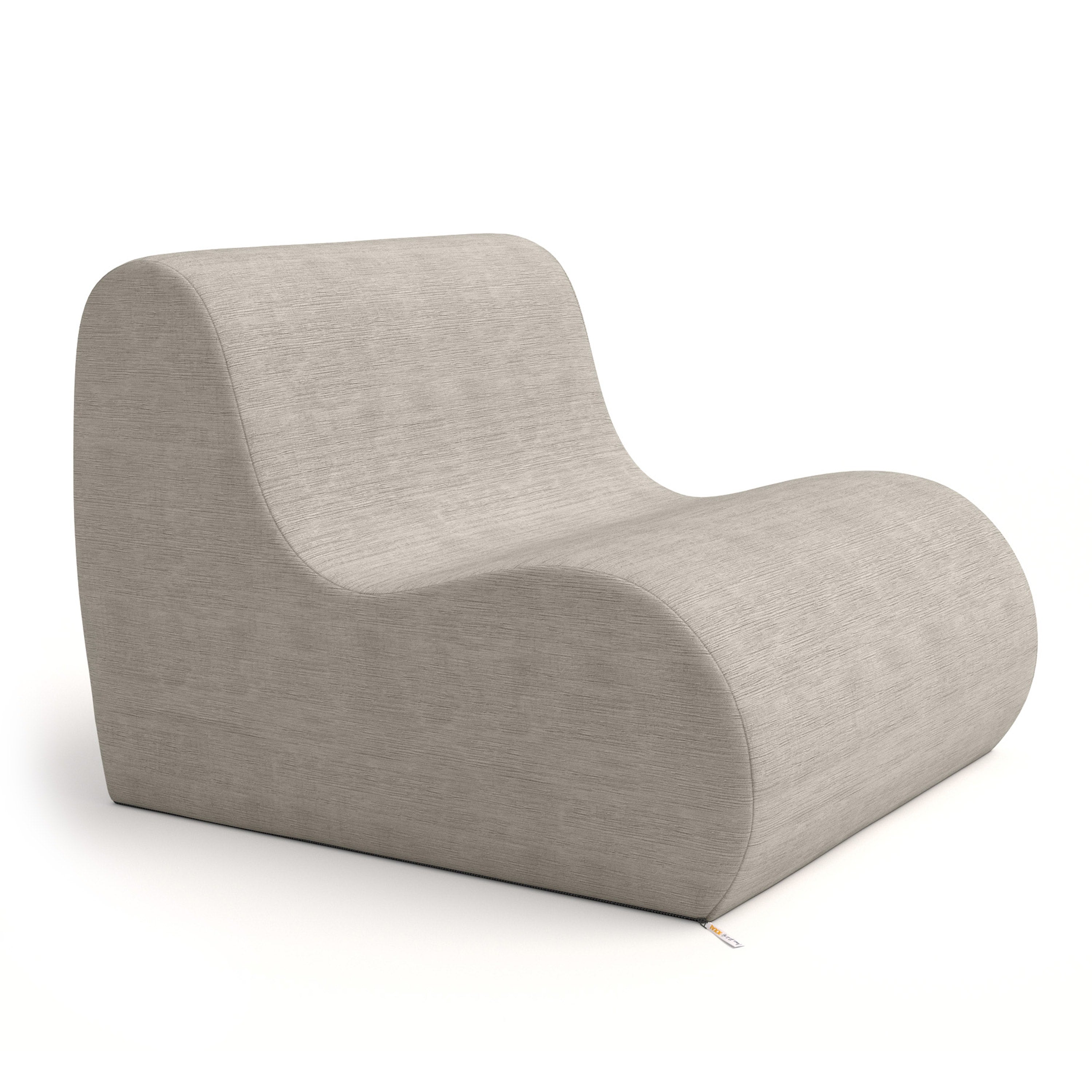 Jaxx Uptown Large Modern Armless Accent Chair, Dove Grey