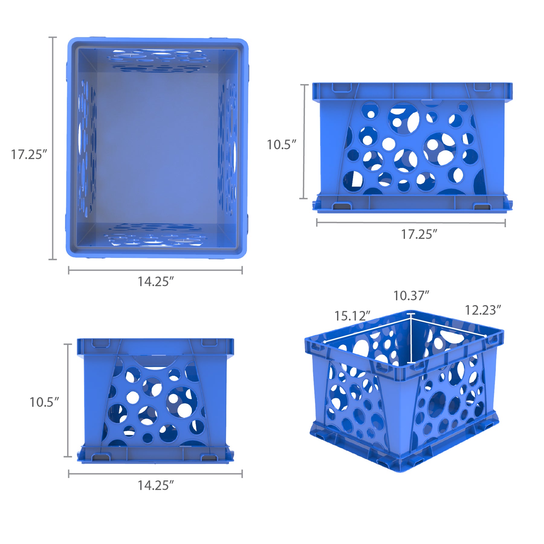 Large File Crate, Blue