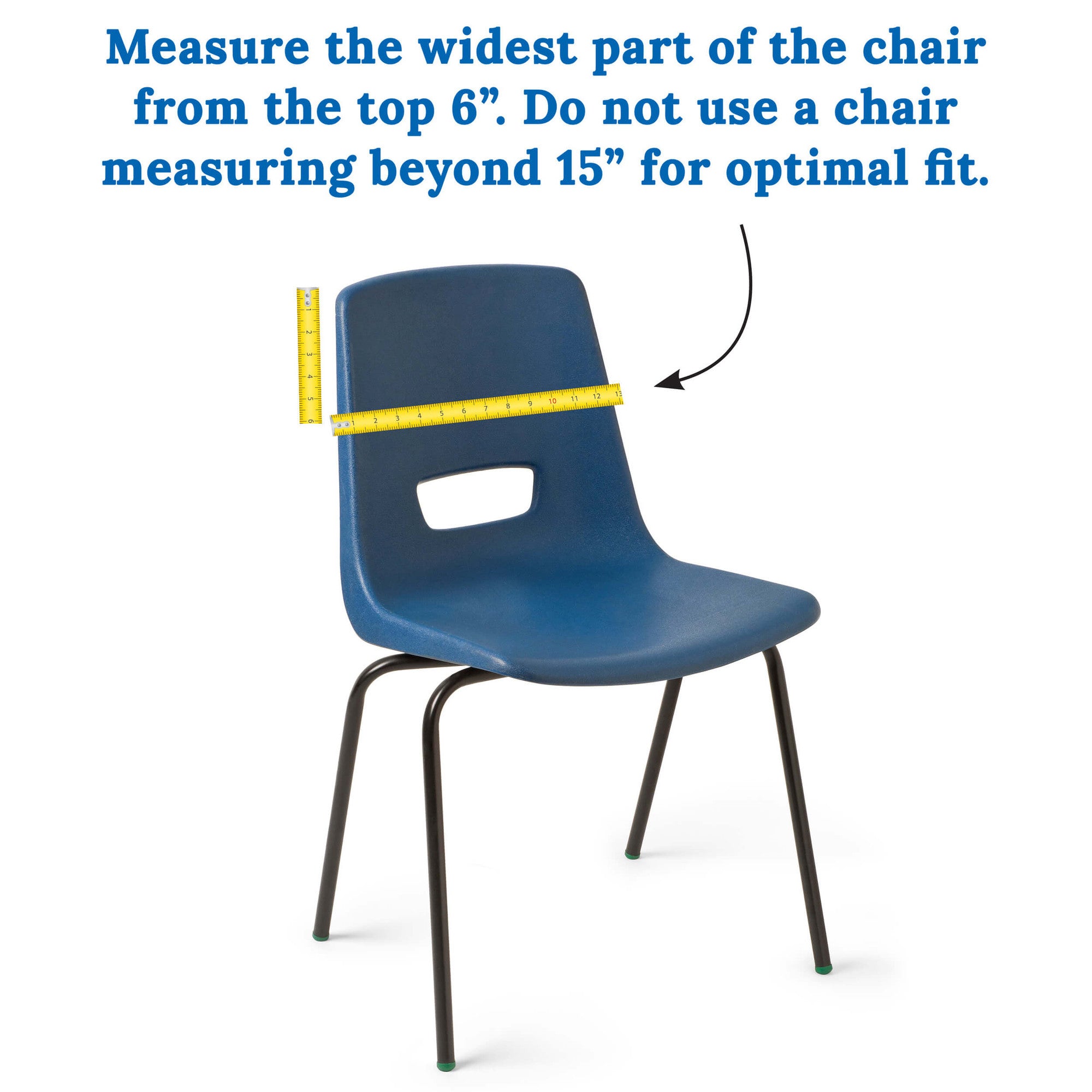 Chairback Buddy™ Pocket Chart, Blue/Yellow