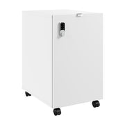 Bush Business Furniture Assure Mobile File Cabinet with Drawers and Keypad Lock in White - 15.65" Width x 20.24" Depth x 25.91" Height