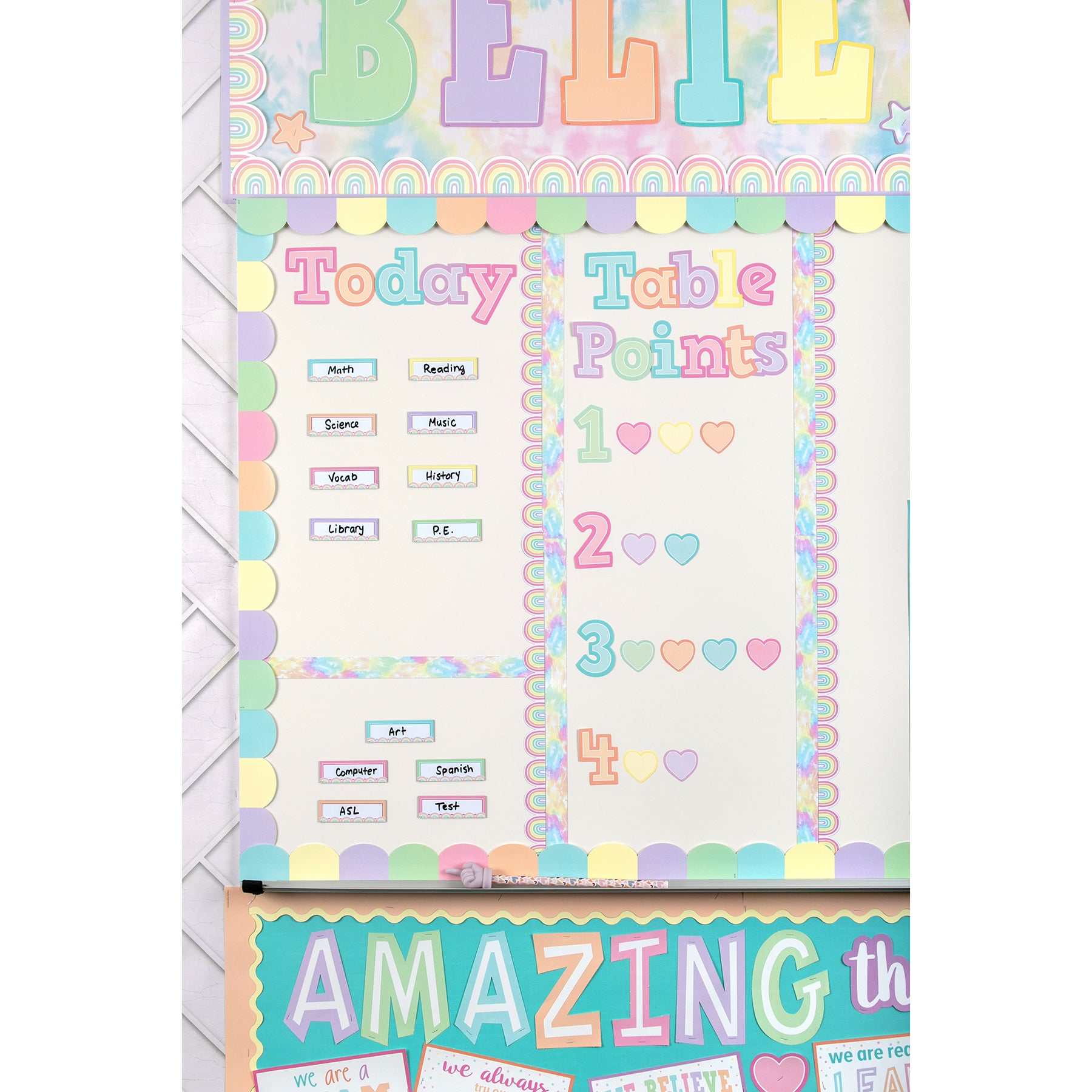 Pastel Pop Rainbow Labels Magnetic Accents, Pack of 20