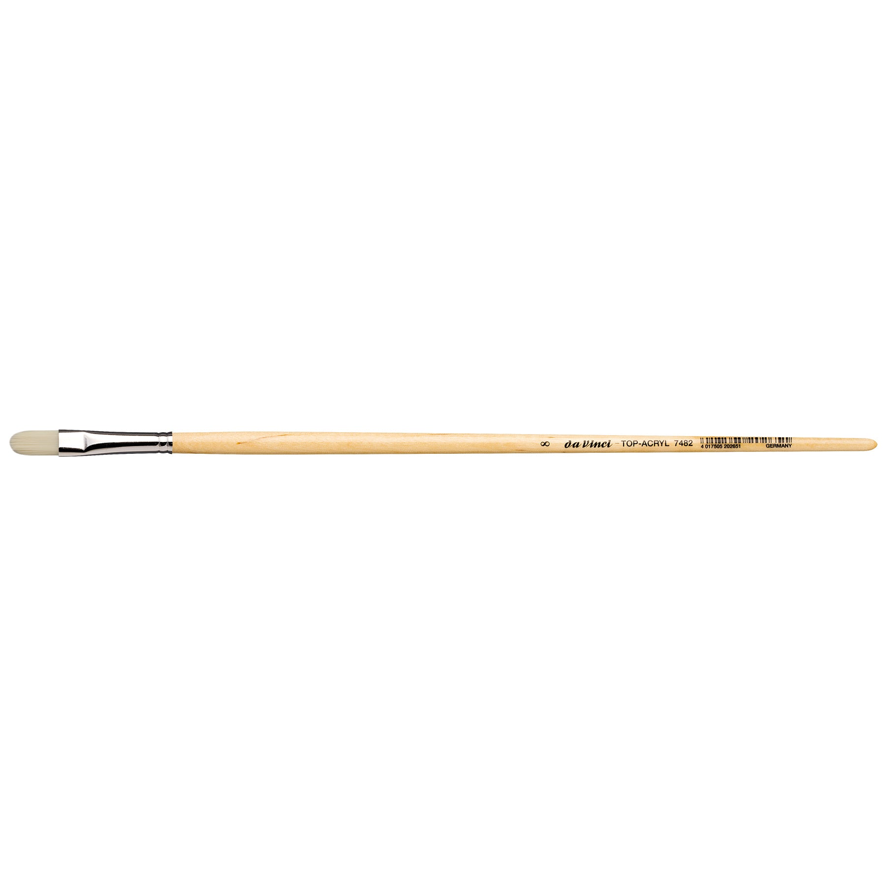TOP-ACRYL White Brush, Synthetic, Acrylic & Oil, Filbert, Series 7482, Size 8