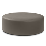 Jaxx Candler Round Couch Ottoman – Oversized Giant Coffee Table Ottoman - Versatile Firm Foam Construction - Kid Safe with Removable Cover, 44”, Premium Faux Leather, Gunmetal