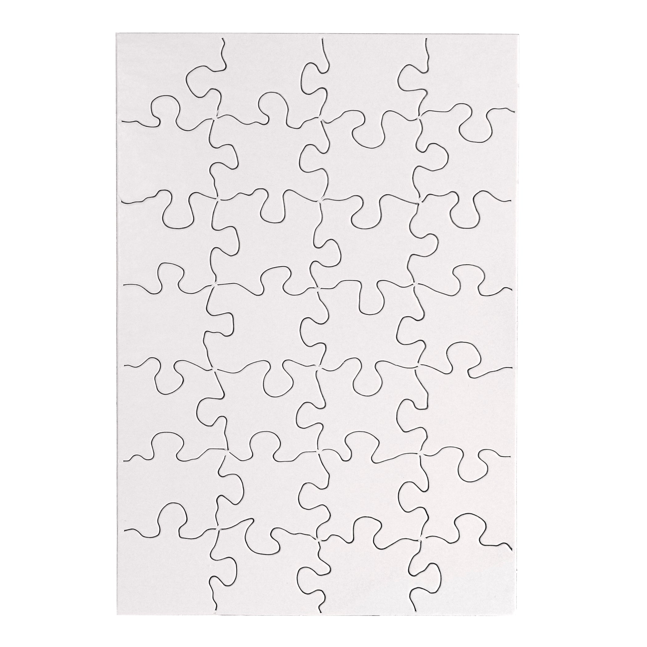 Blank Puzzle - 28pcs, 5.5"x8", 24 puzzles *(28MB24W)