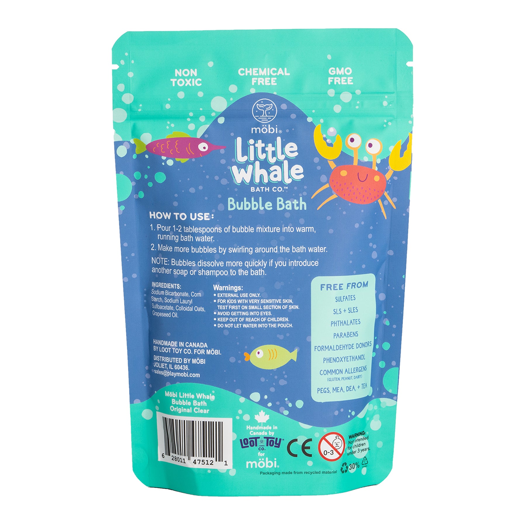 Bubble Bath, Unscented, Clear