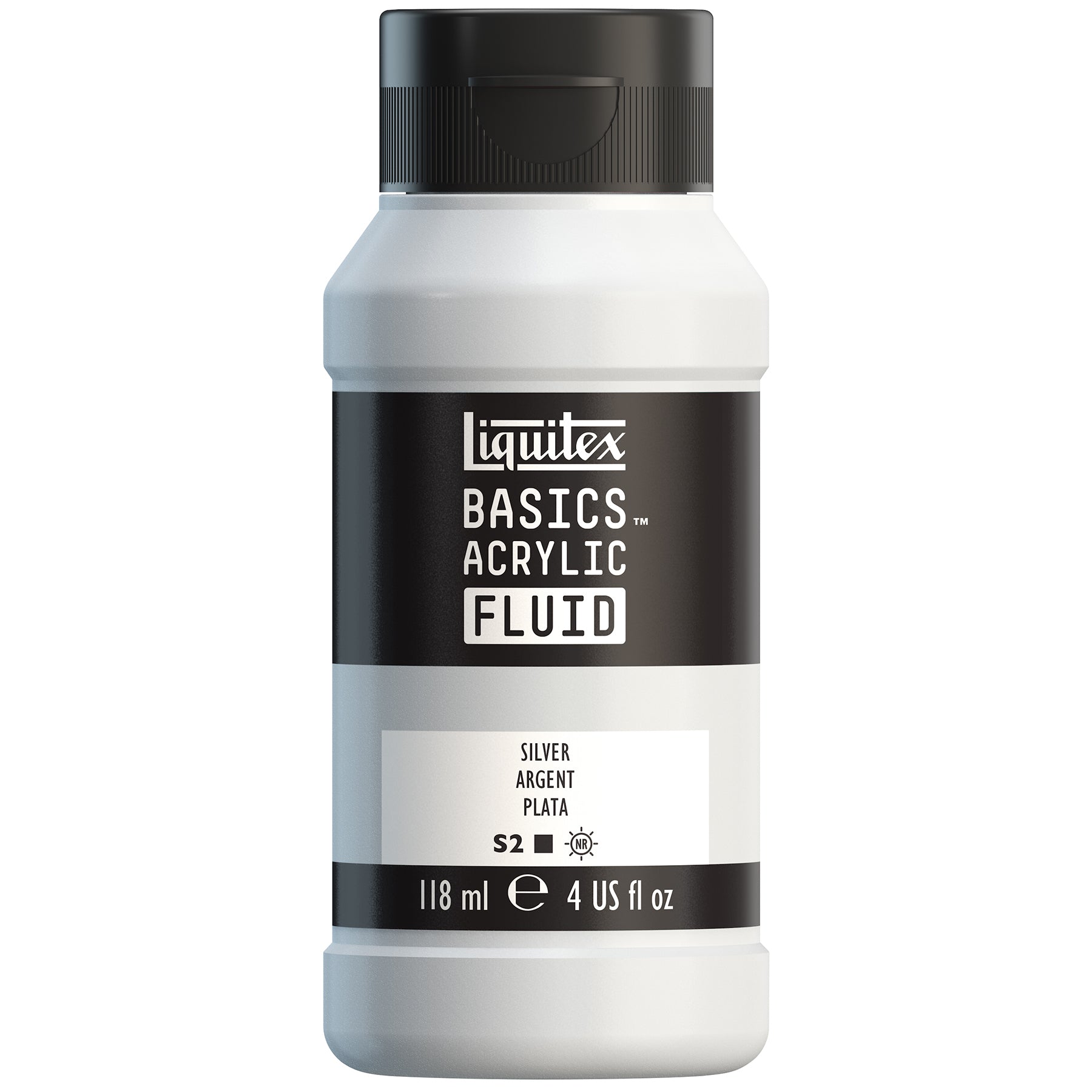 LQ BASICS Acrylic Fluid 118ml Bottle -  Silver