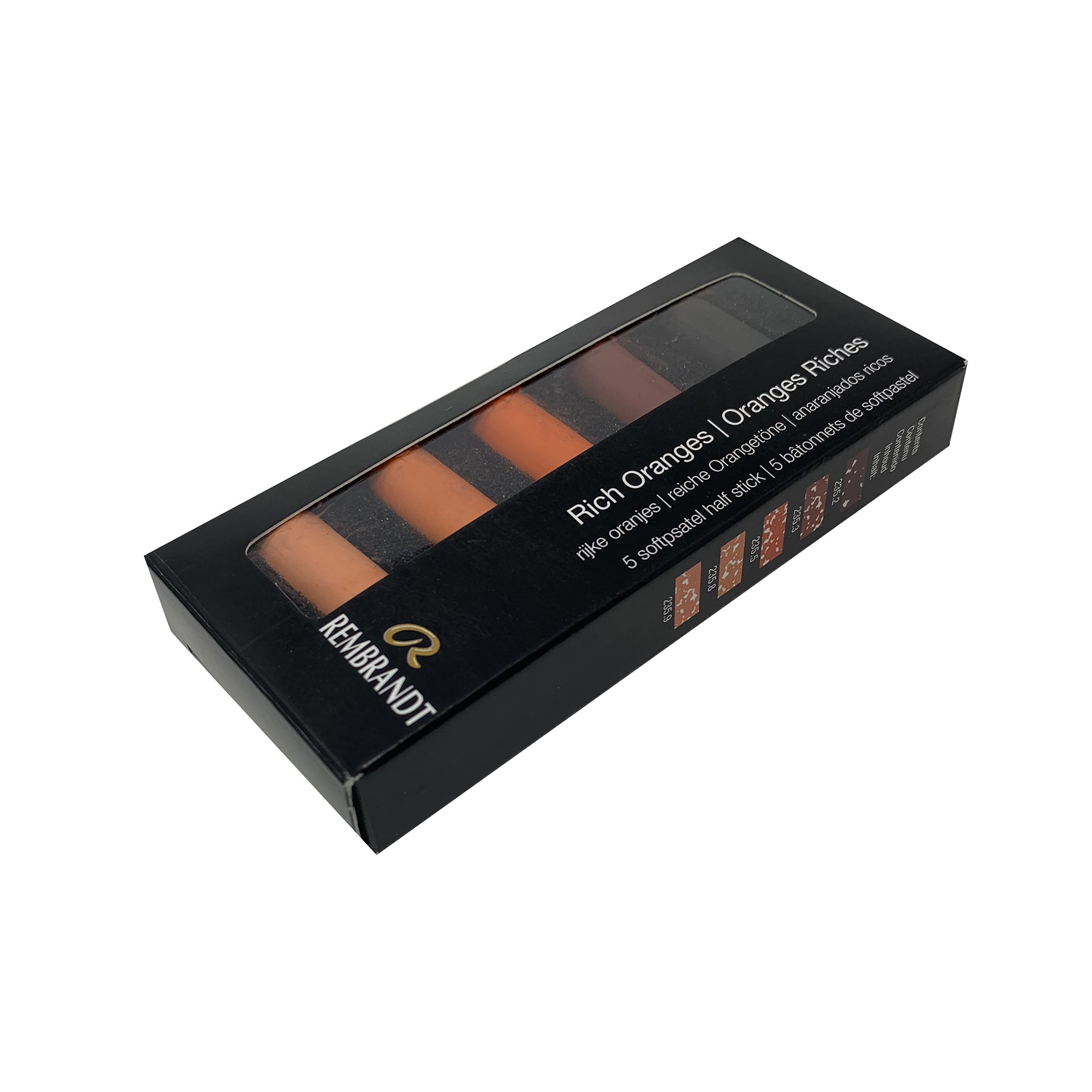 Soft Pastels Micro Sets, 5 Half Sticks, Rich Oranges
