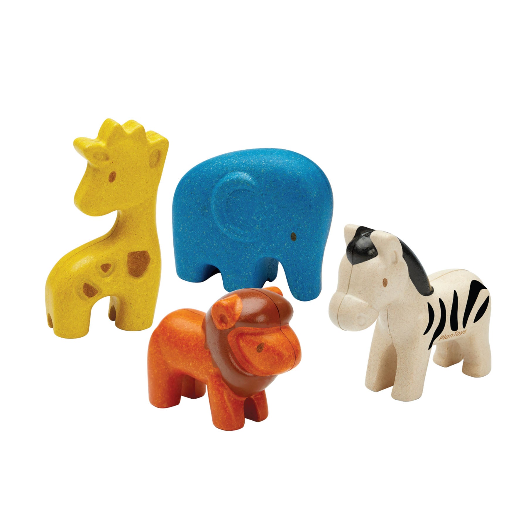 Wooden Wild Animals Playset