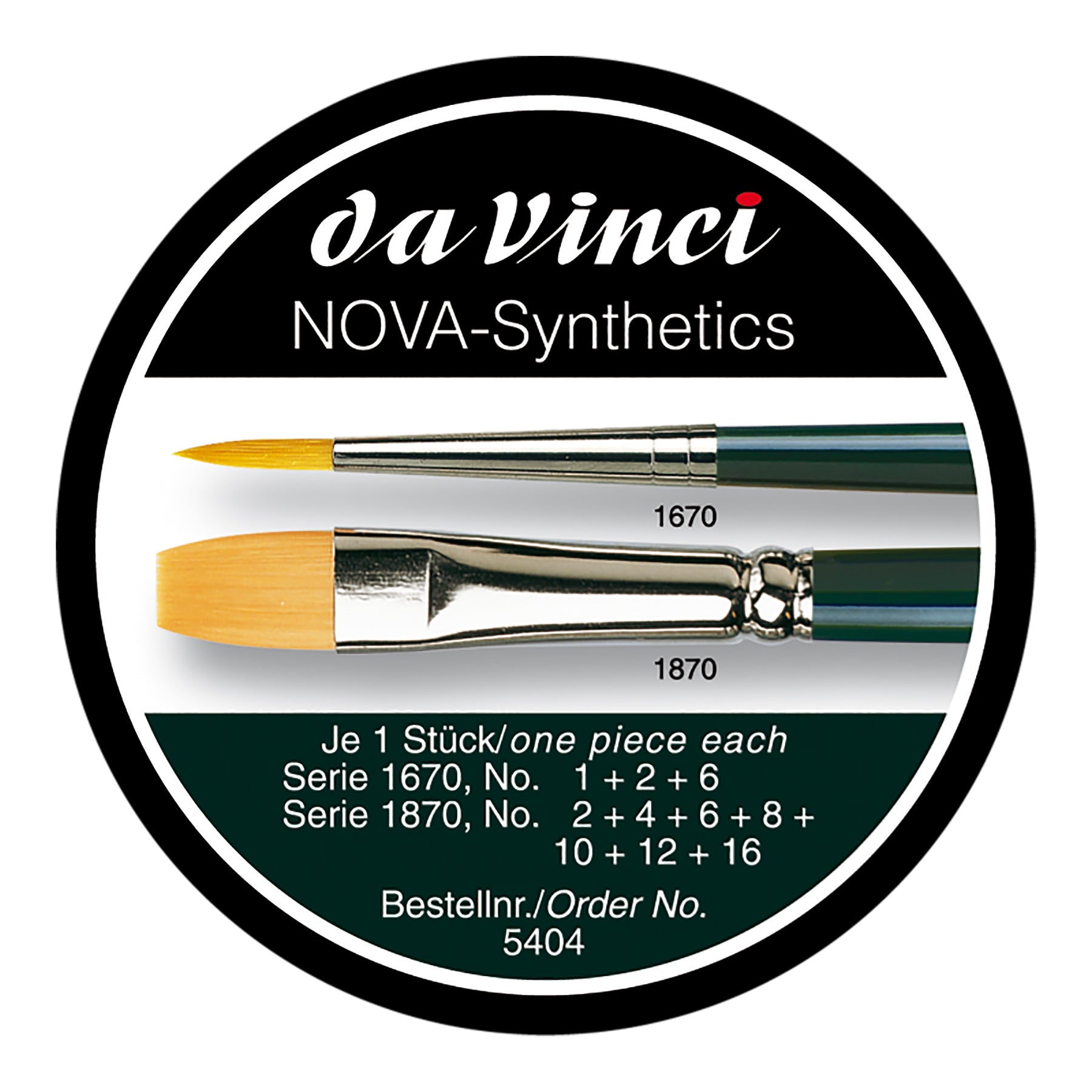NOVA Restoration Brushes, Synthetic, Acrylic & Oil, Assorted, 10 Brush Set in Gift Tin