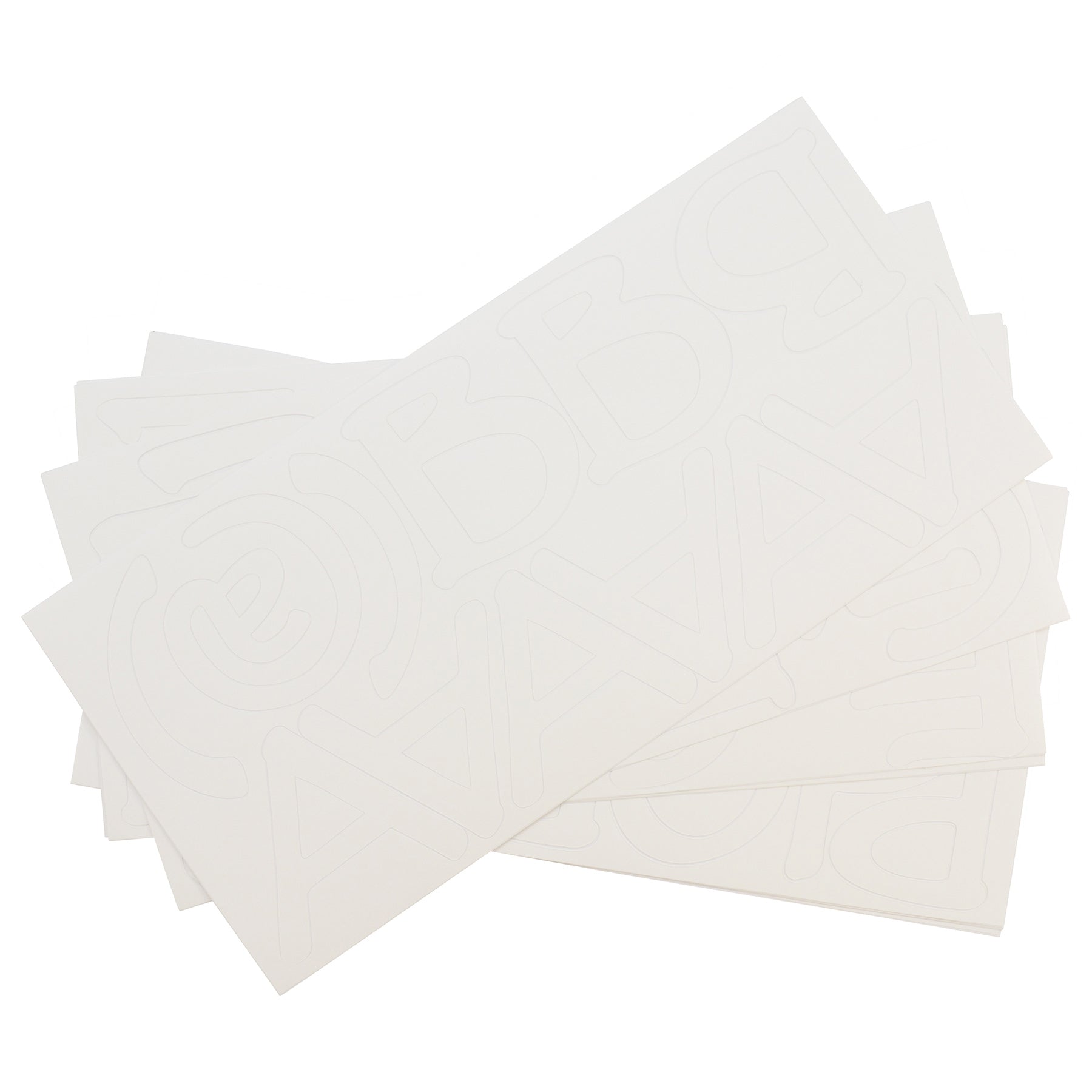 LetterCraft Removable Vinyl Lettering, 2-Inch, Parchment, White