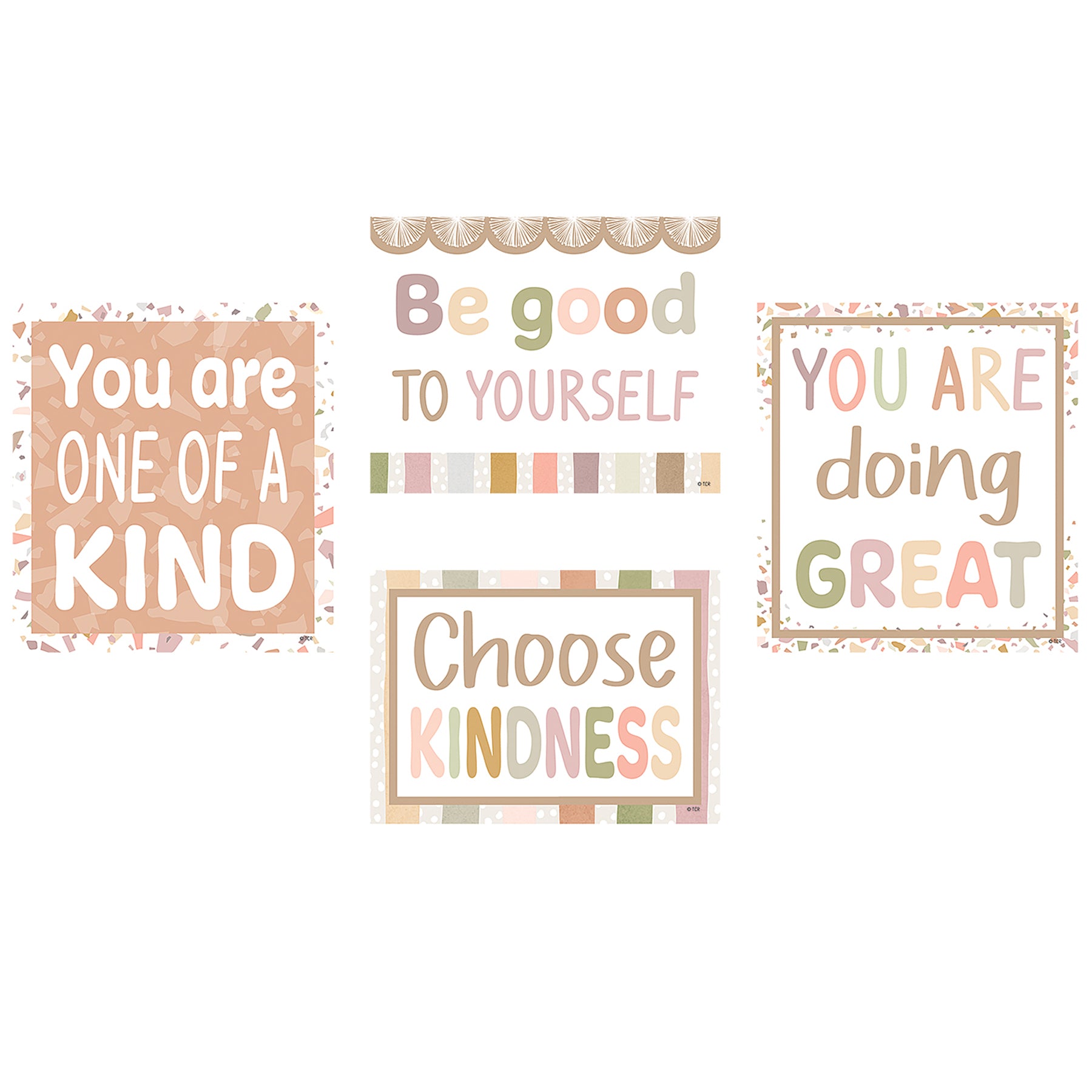 Terrazzo Tones Positive Sayings Accents, Pack of 30