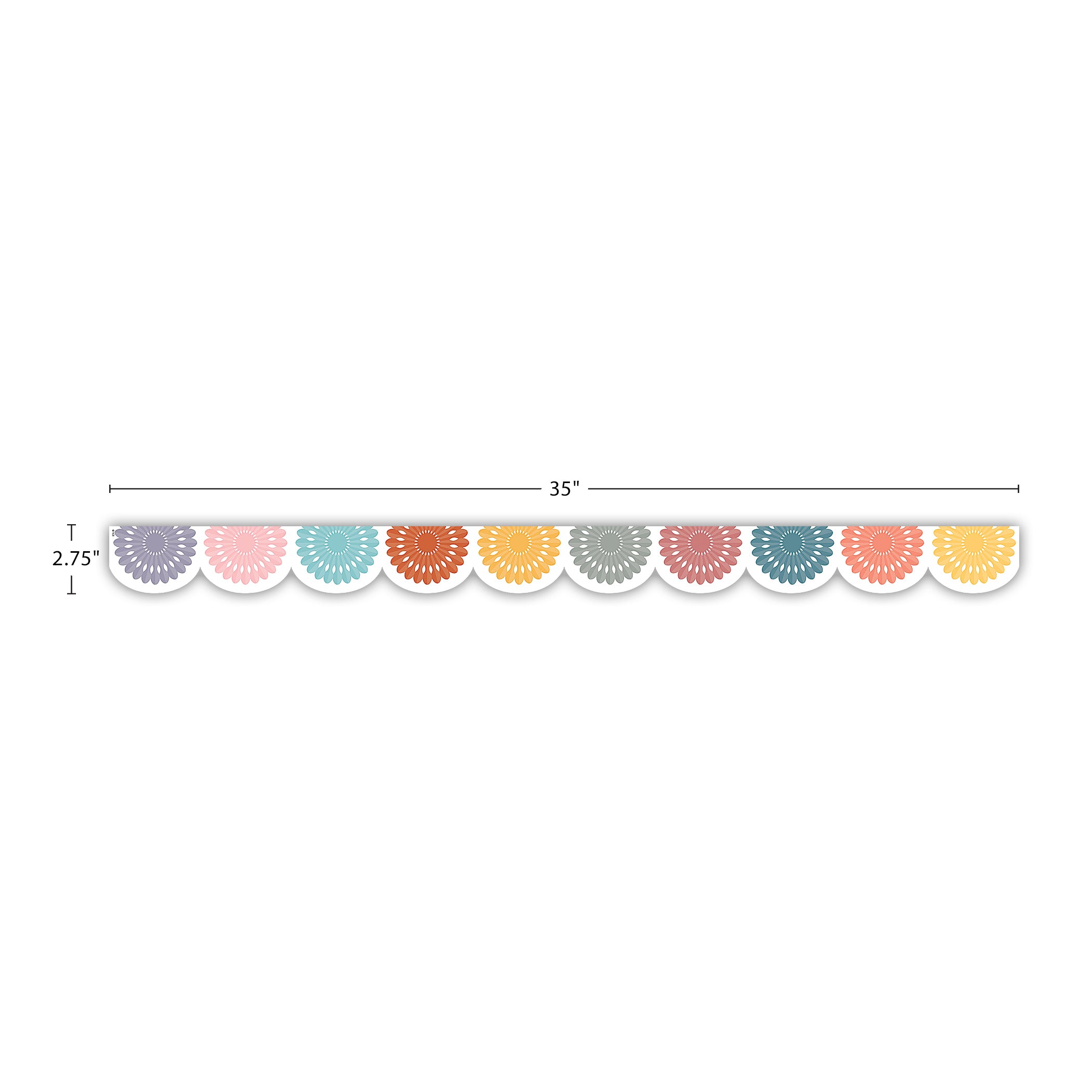 Happy Cactus Crew Fiesta Die-Cut Border Trim, 35 Feet