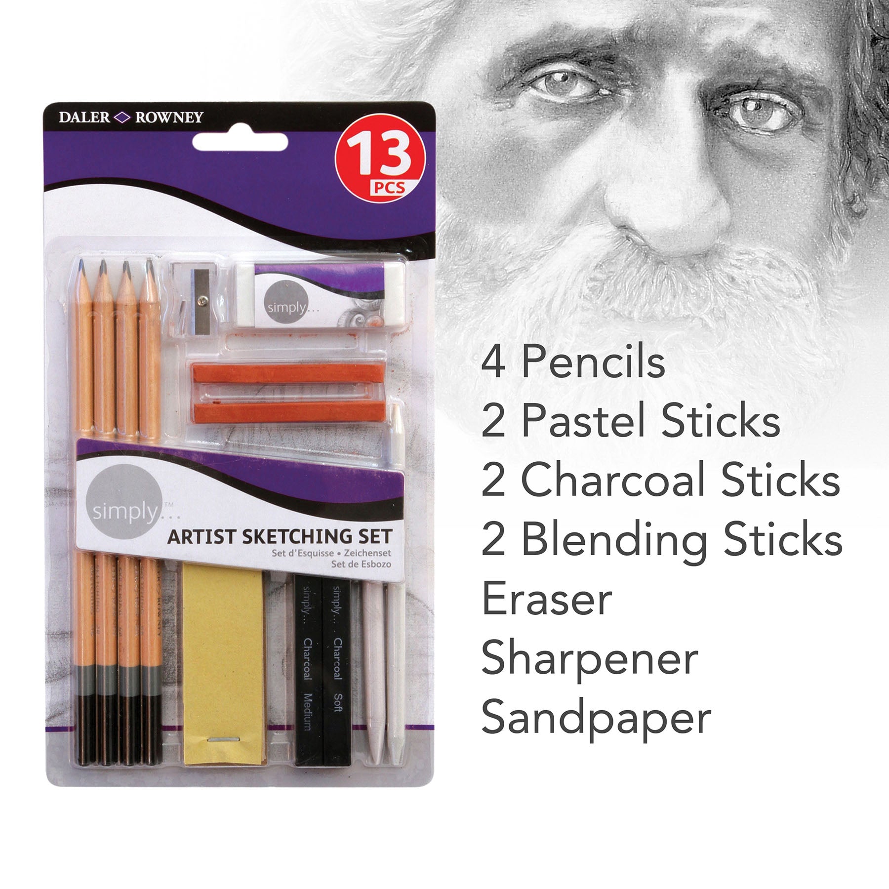 Simply... Sketching Pencils Set, 13 Pieces