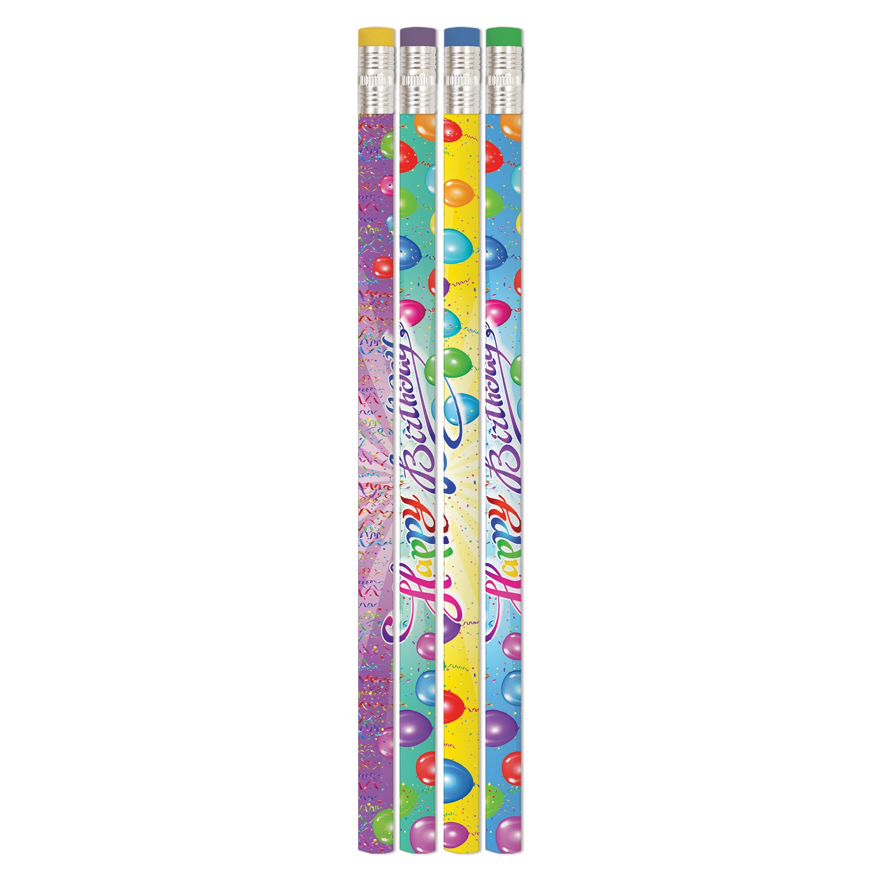Happy Birthday Rainbow Pencil, Pack of 12
