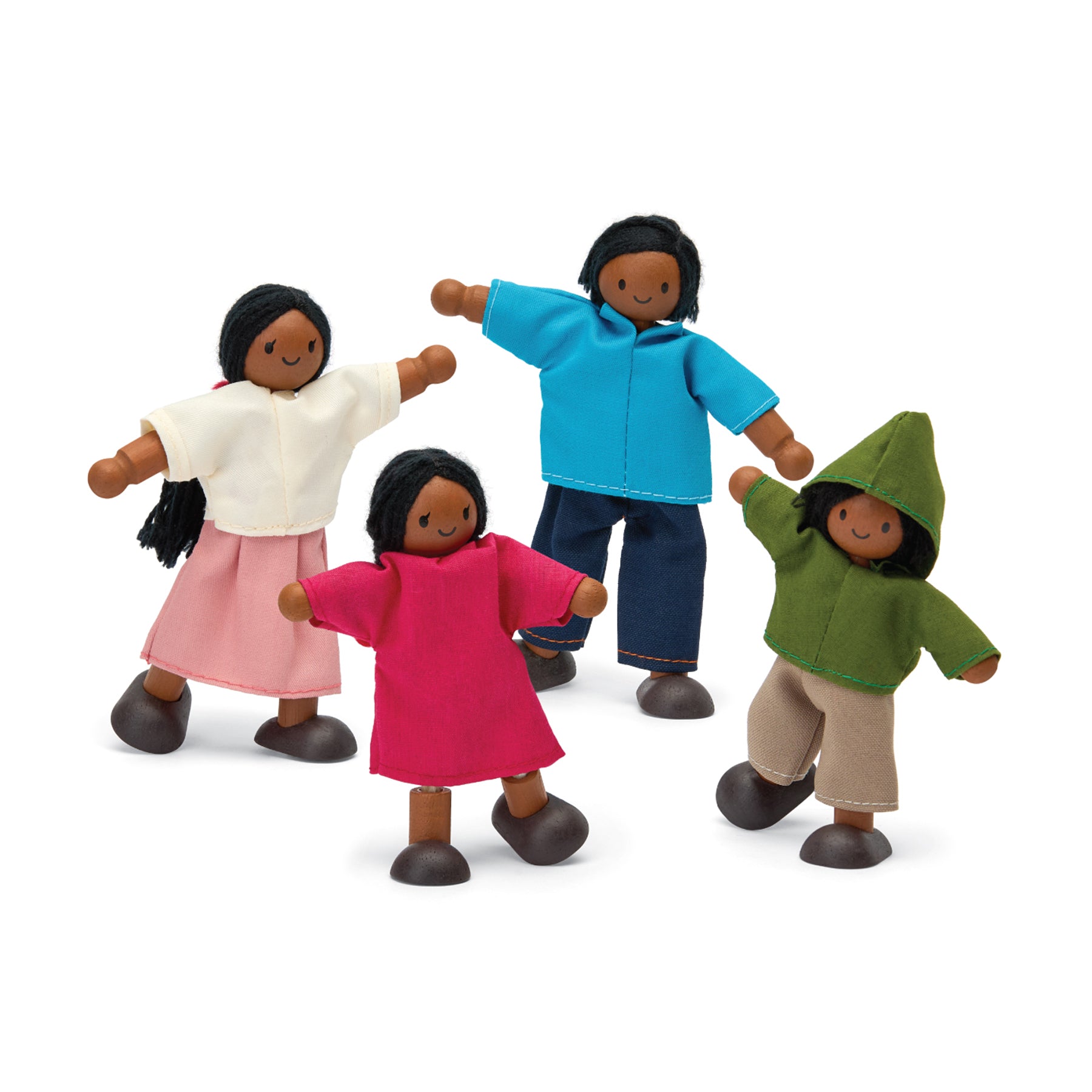 Wooden Doll Family - Medium Skin Tone