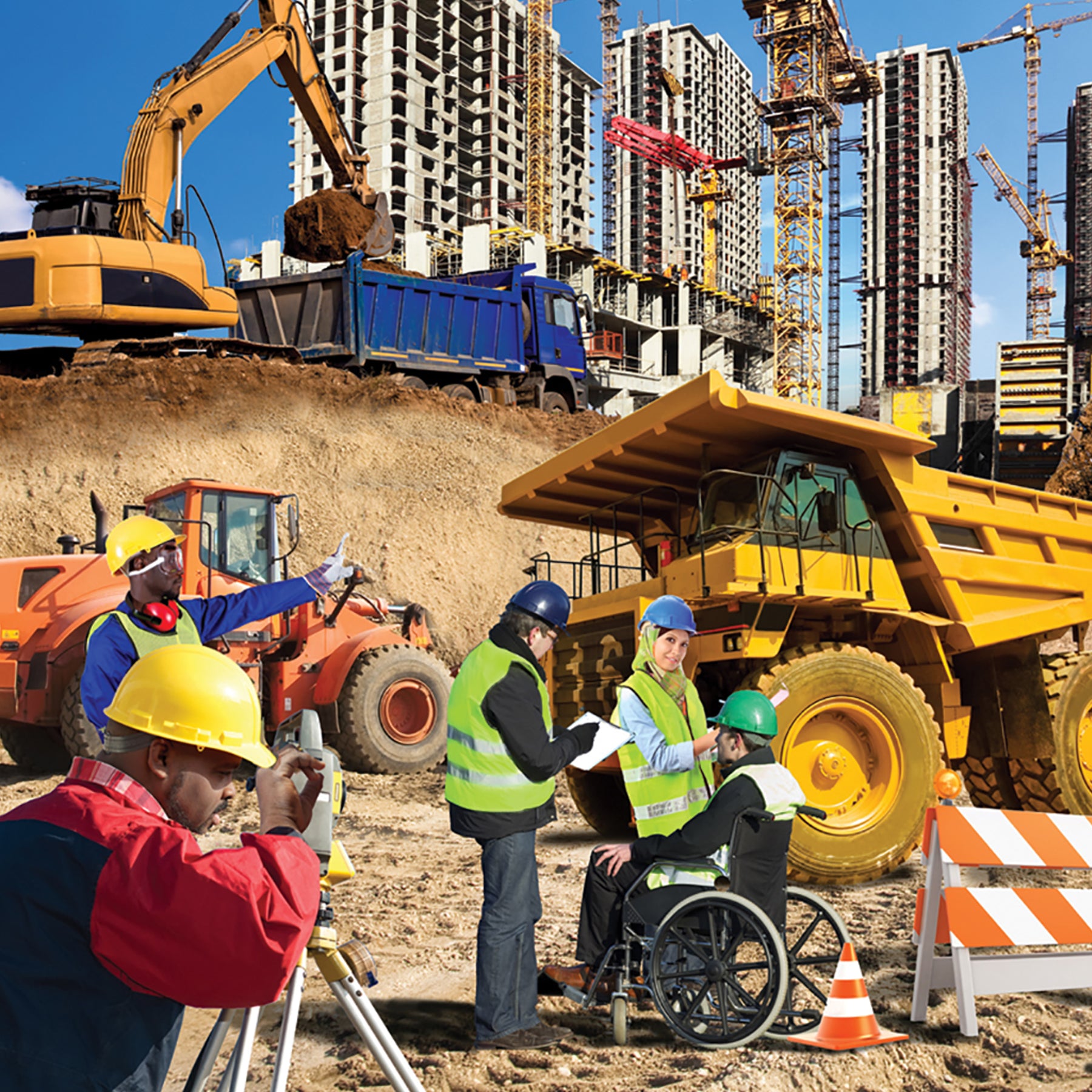 Construction Zone Floor Puzzle, 48 Pieces