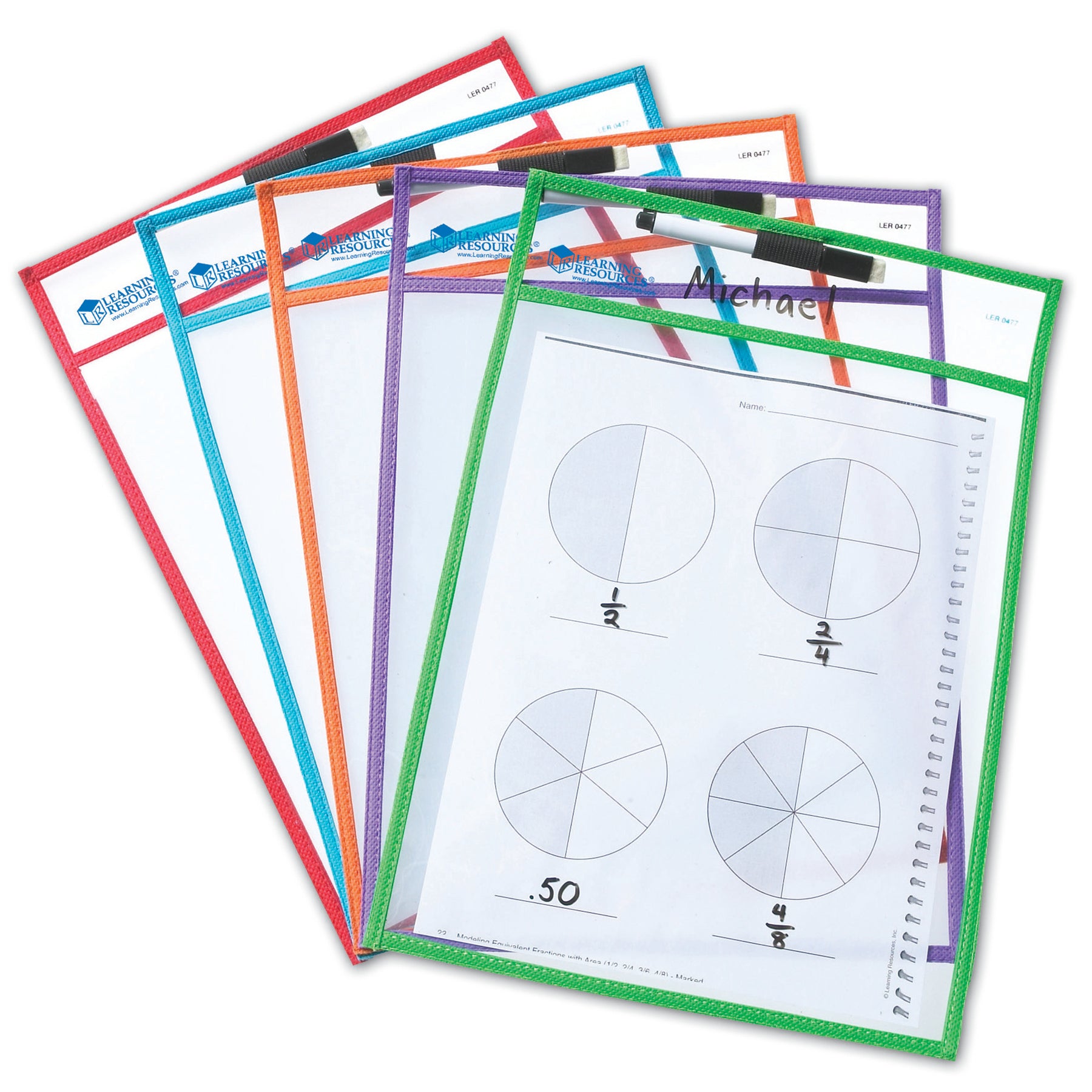 Write & Wipe Pockets, Set of 5