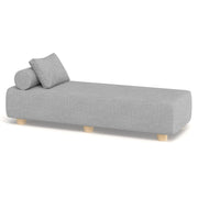 Jaxx Alvy Outdoor Sun Lounger – Luxurious Sunbed with Hevea Wood Feet, Sunbrella Granite