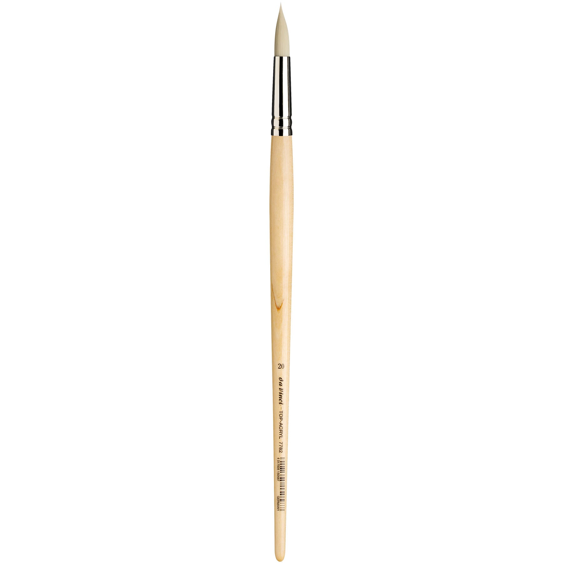 TOP-ACRYL White Brush, Synthetic, Acrylic & Oil, Round, Series 7782, Size 20