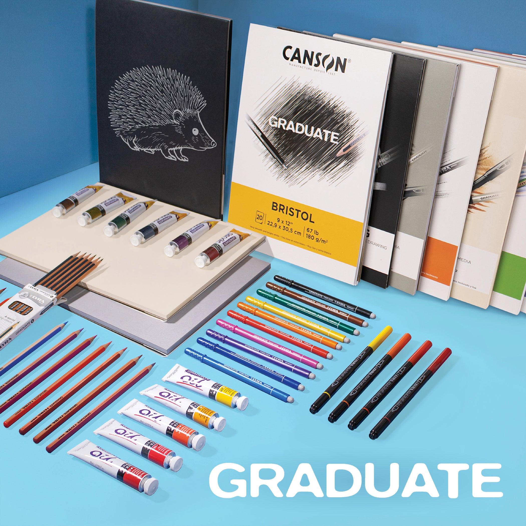 Graduate Sketch & Notes Art Book, Dark Gray, Soft Cover Binding, 92 Sheet, 5.5x8.5 inch, 1 Count