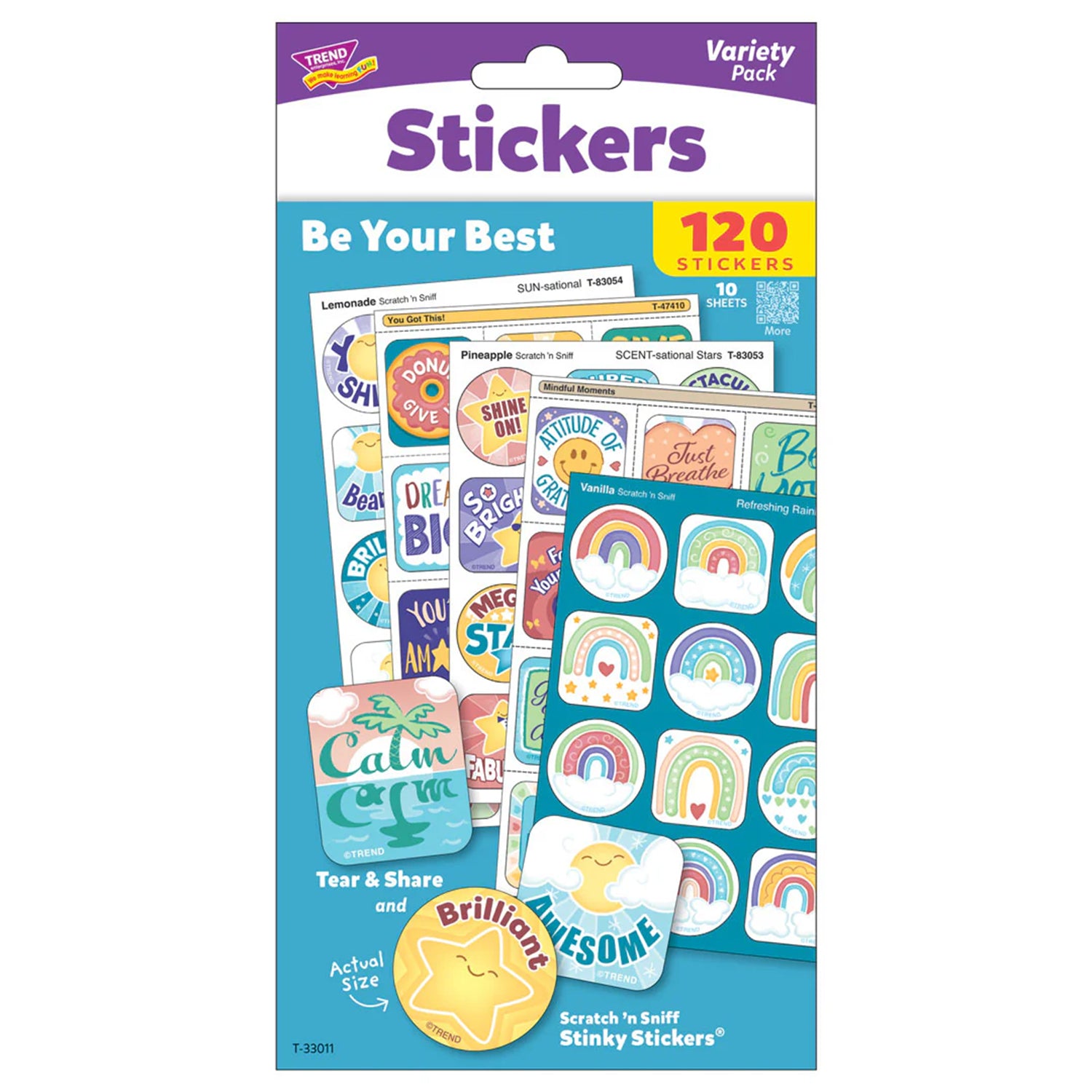 Be Your Best Mixed Stickers Variety Pack, Pack of 120