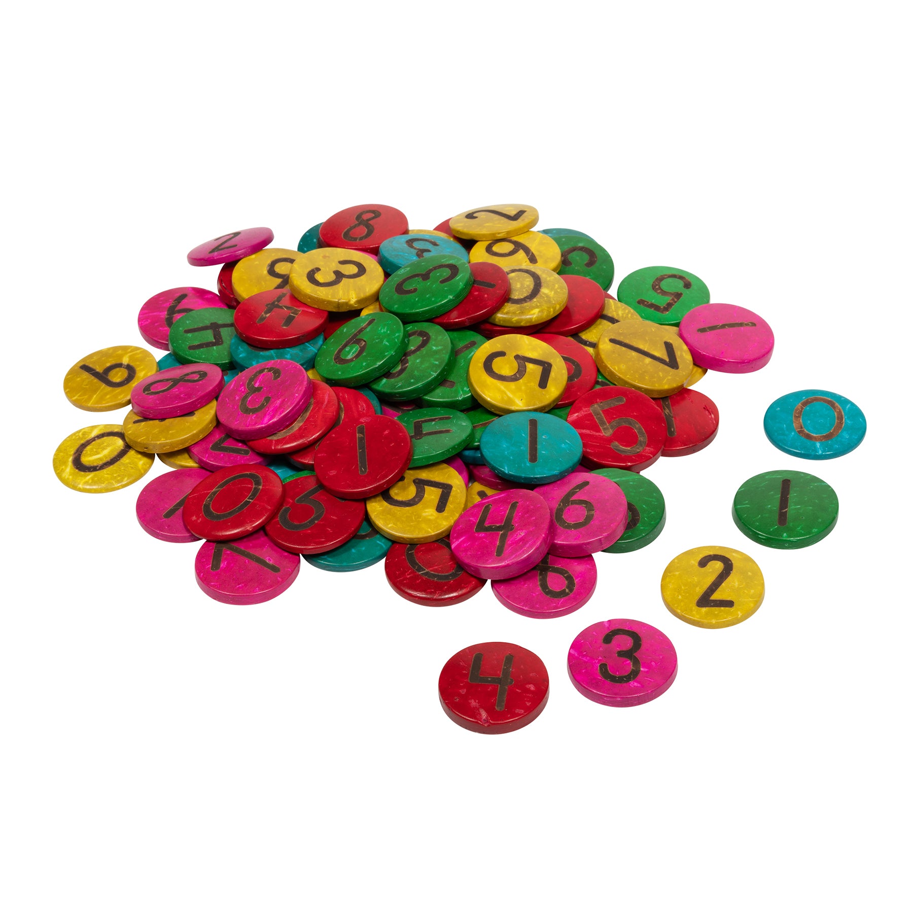Coconut Numbers - Small - 0-9 - Set of 100