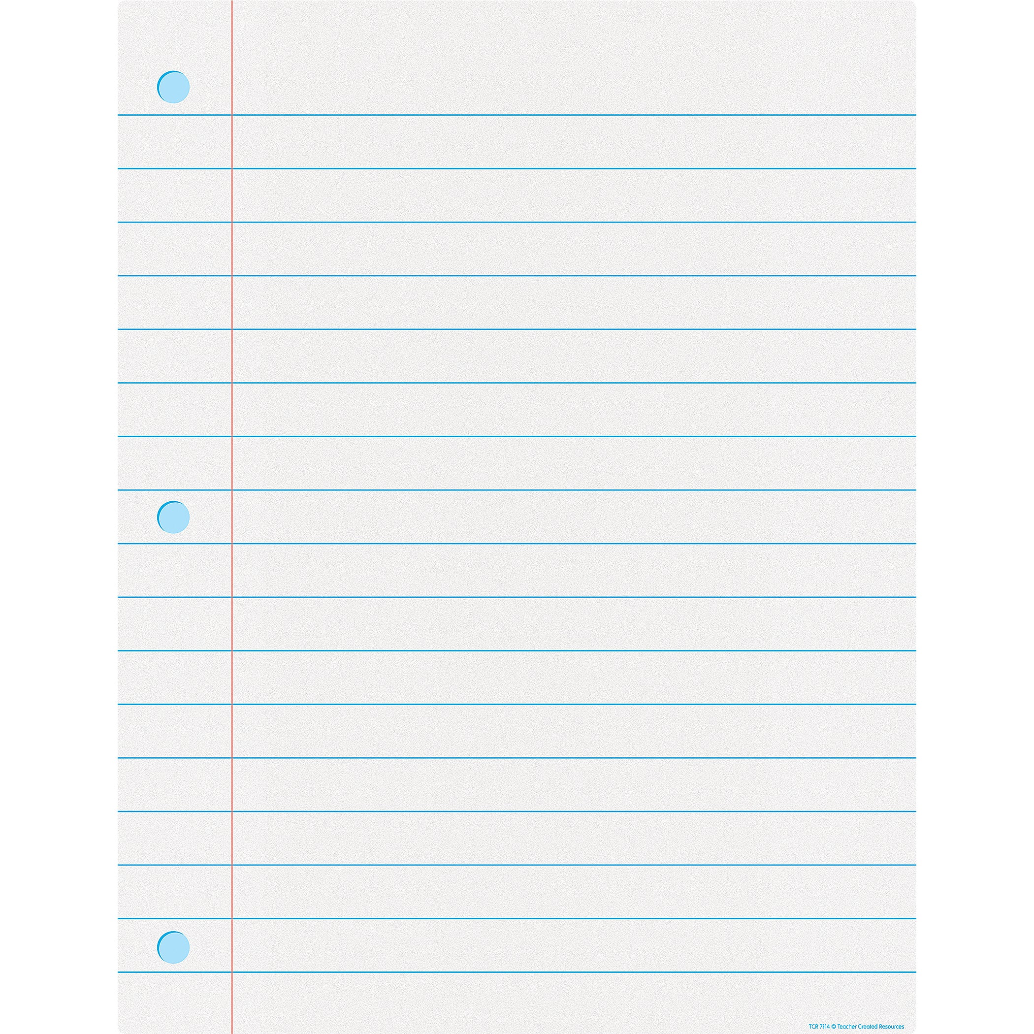 Notebook Paper Write-On/Wipe-Off Chart