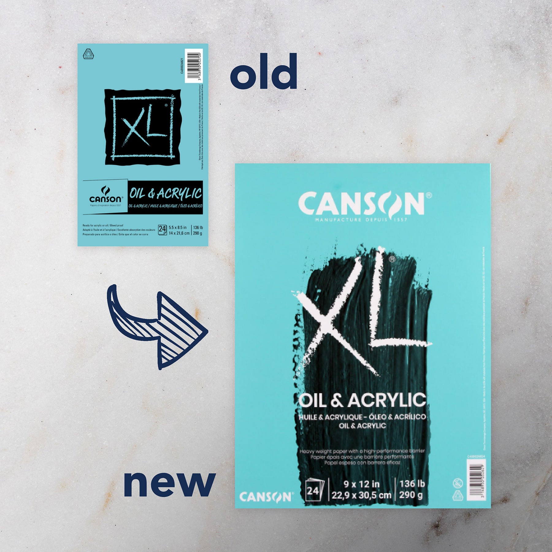 XL Series Oil & Acrylic Pad, Foldover Binding, 24 Sheet, 5.5x8.5 inch, 1 Count