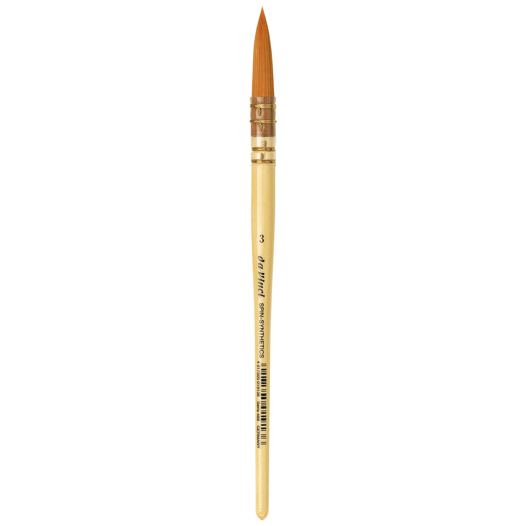 COSMOTOP-SPIN Quill Brush, Synthetic, Watercolor & Indian Ink, Round, Series 488, Size 3