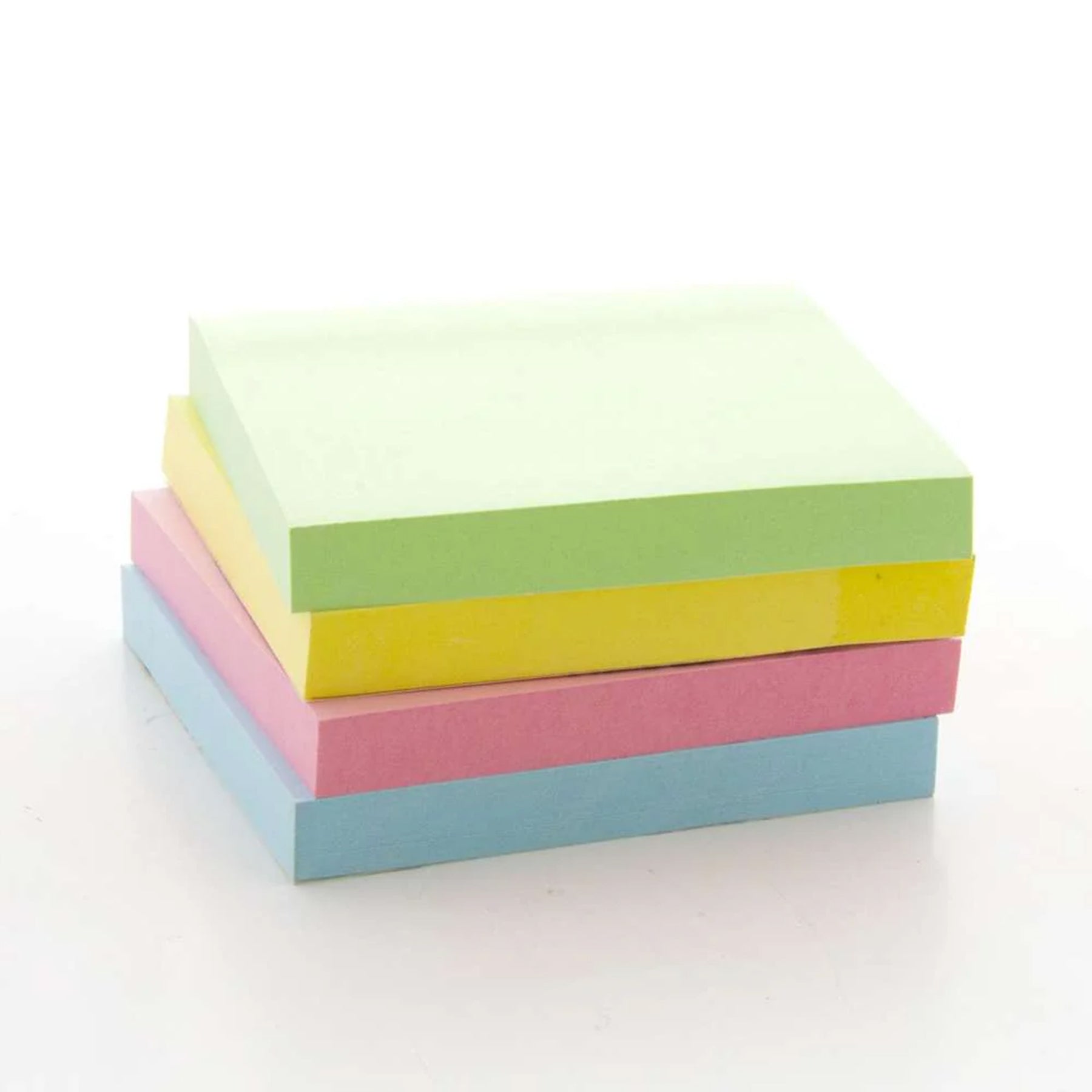 Stick On Notes, 3" x 3", Assorted, 100 Sheets, Pack of 12