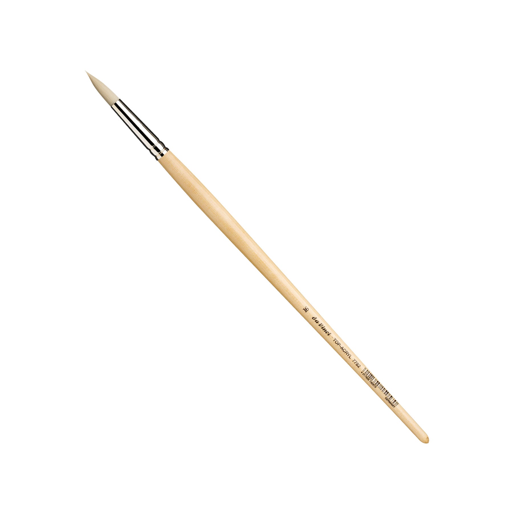 TOP-ACRYL White Brush, Synthetic, Acrylic & Oil, Round, Series 7782, Size 16