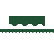 Pine Green Scalloped Border Trim, 35 Feet