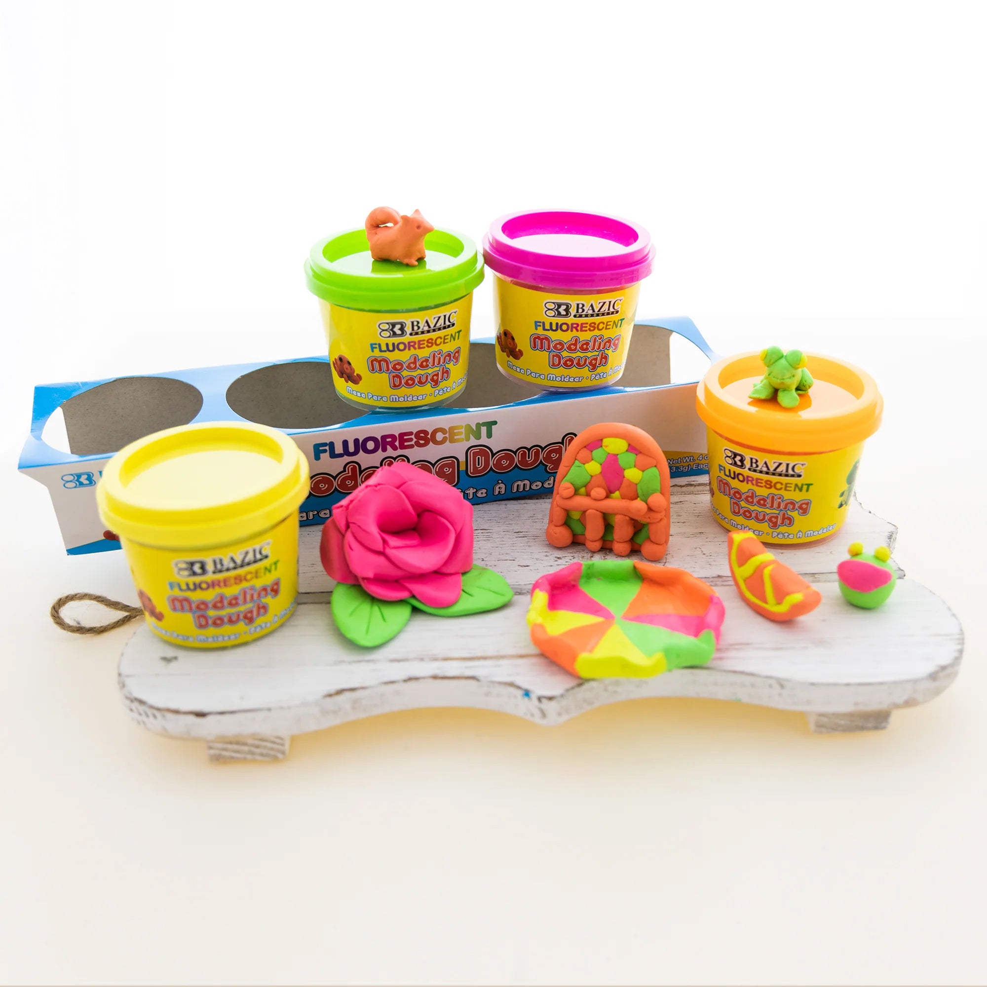 Fluorescent Color Modeling Dough, 4 oz, Pack of 4