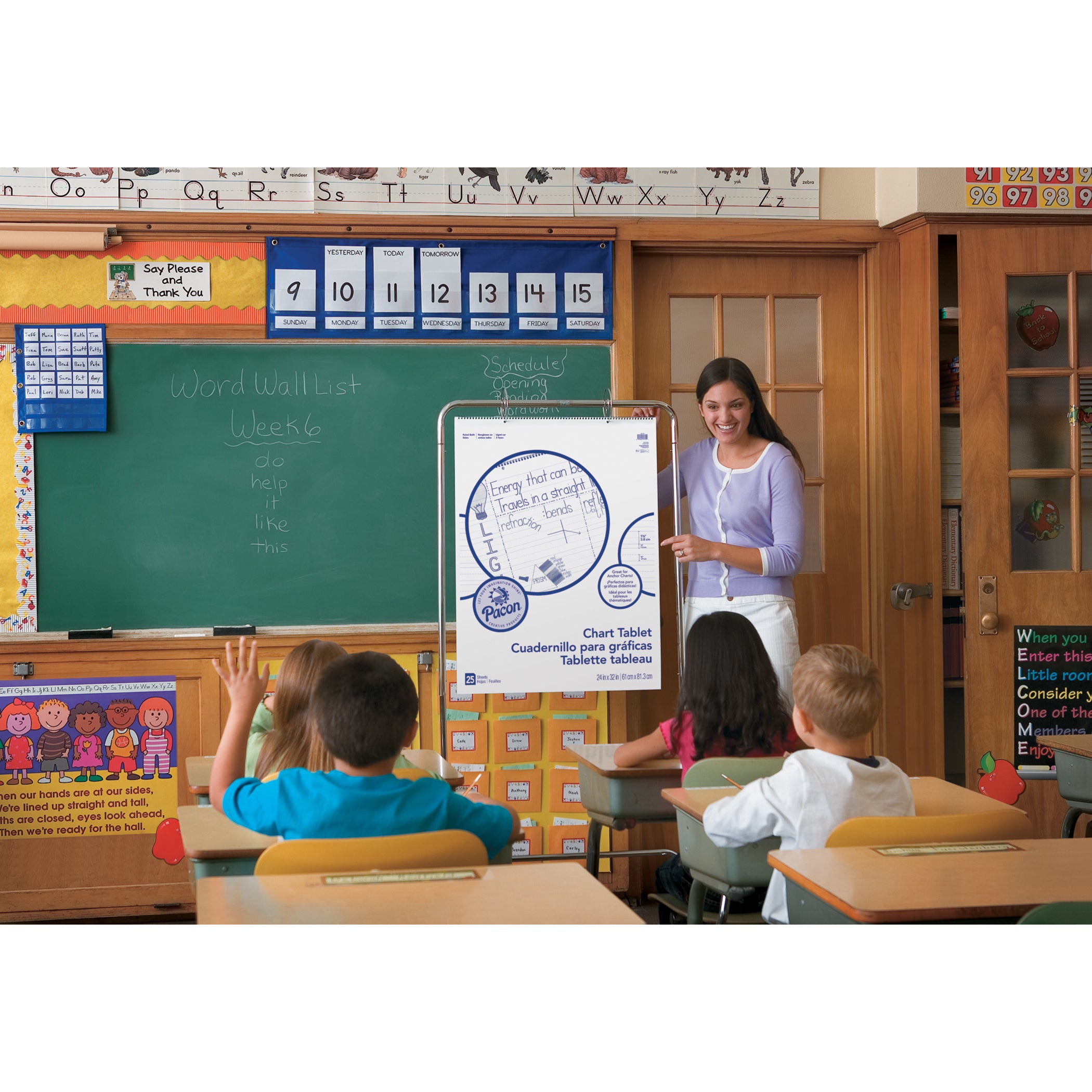 Chart Tablet, Cursive Cover, 1" Ruled, 24" x 32", 25 Sheets