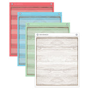 Painted Wood Magnetic Mini Pocket Charts (14" x 17")