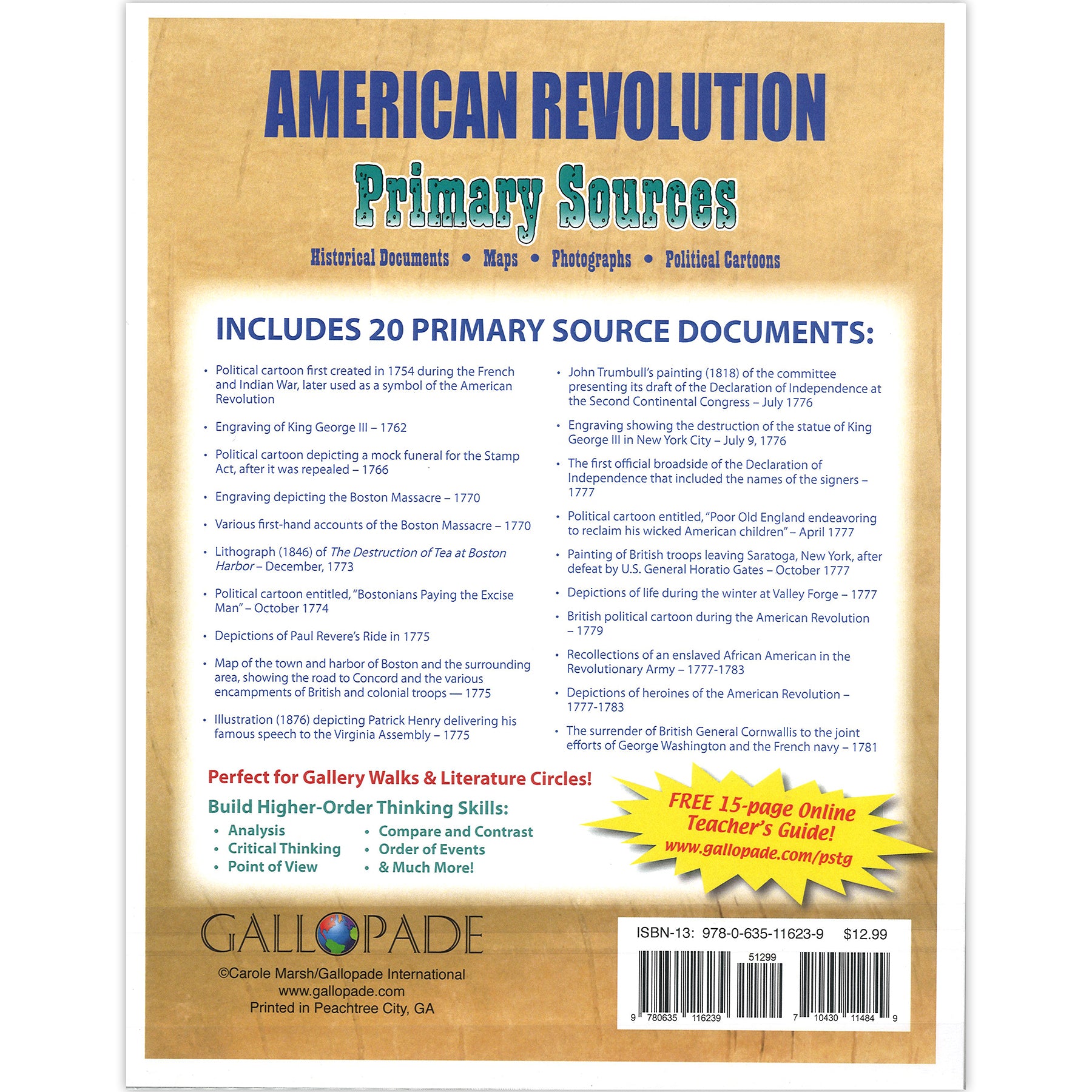 Primary Sources, American Revolution