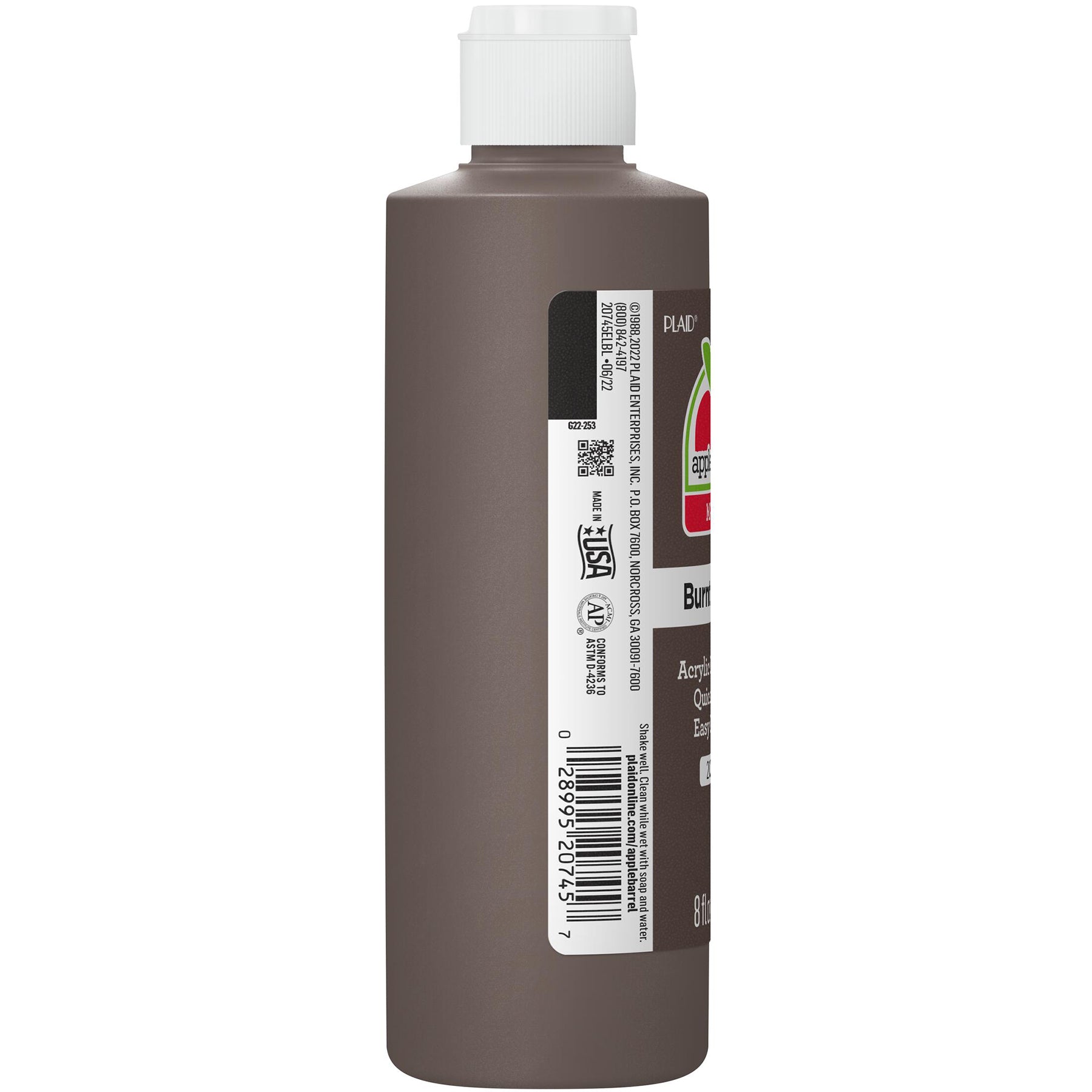 Acrylic Paint Matte, 8oz., Burnt Umber