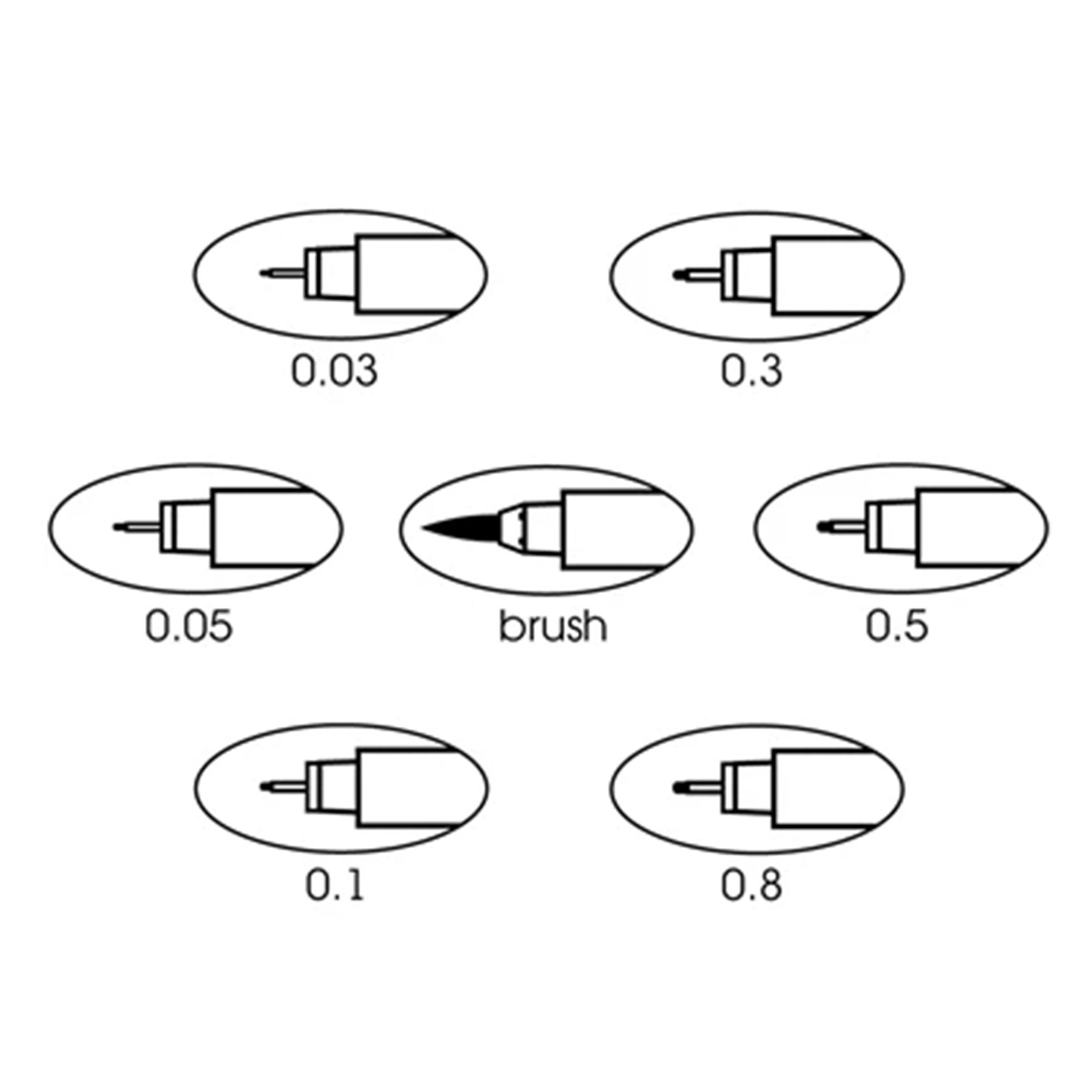 LePen® Drawing Pens, Pack of 4