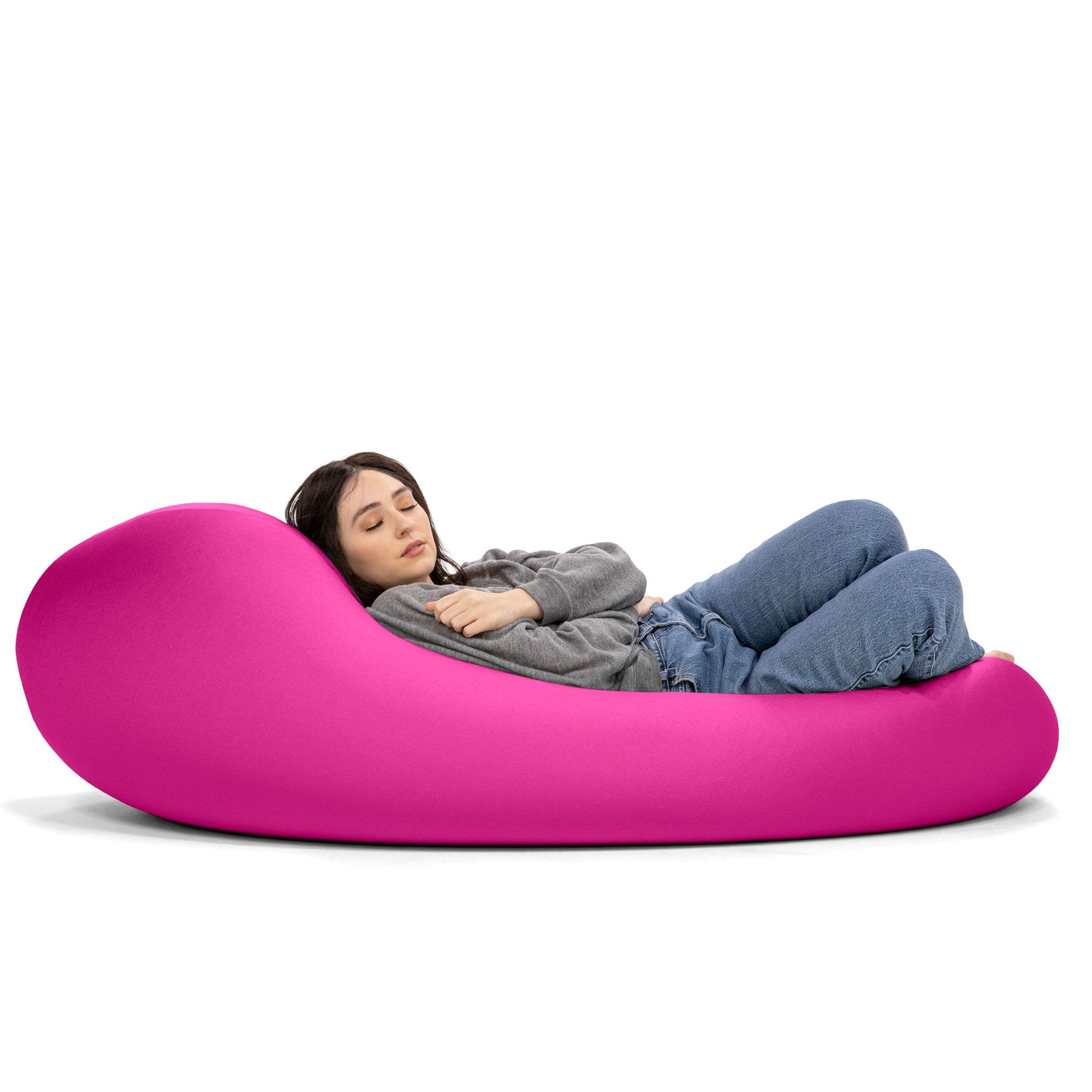 Nimbus Spandex Bean Bag Chair, Large, Hot Pink