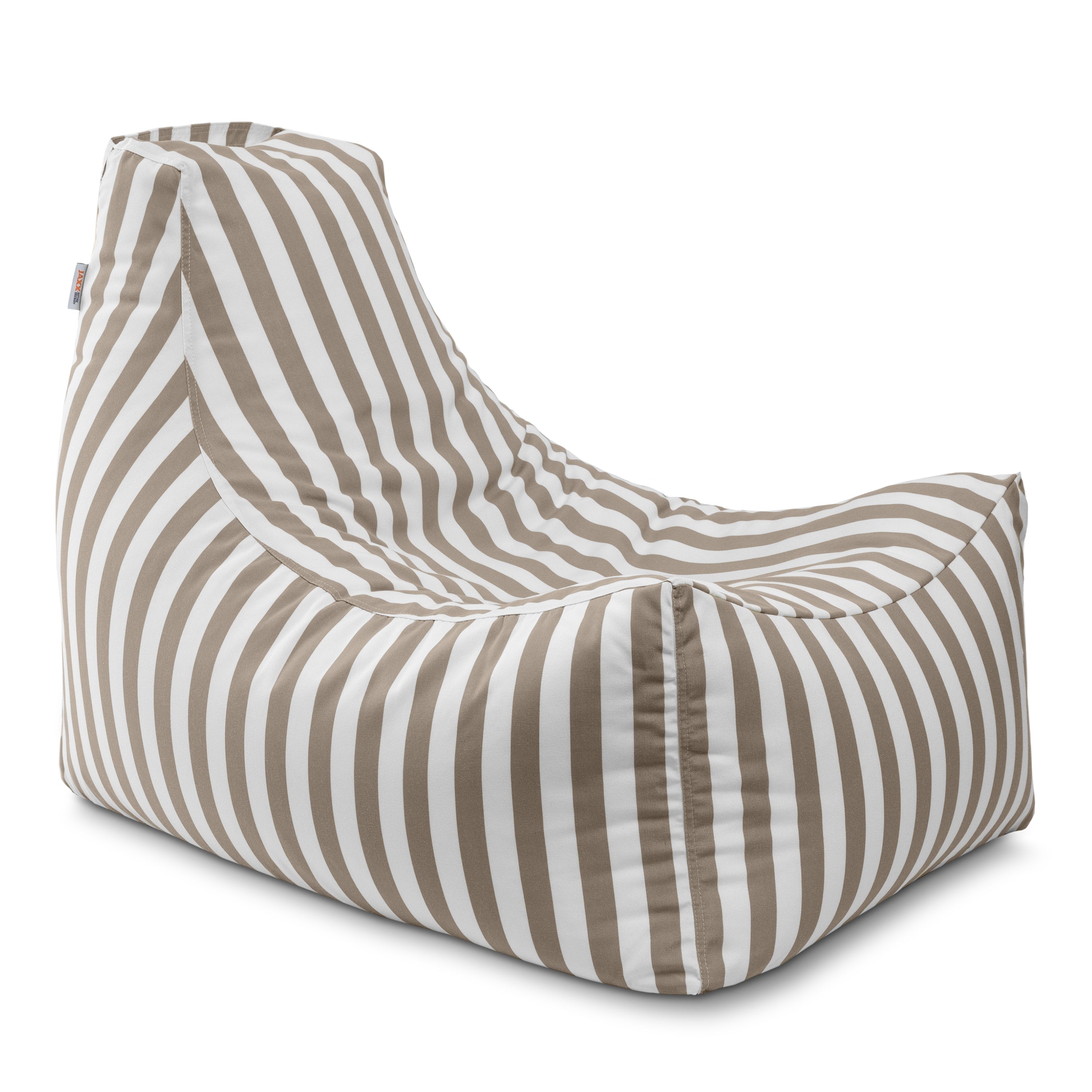 Jaxx Juniper Jr Outdoor Kids Bean Bag Chair / Childrens Garden Chair, Taupe Stripes
