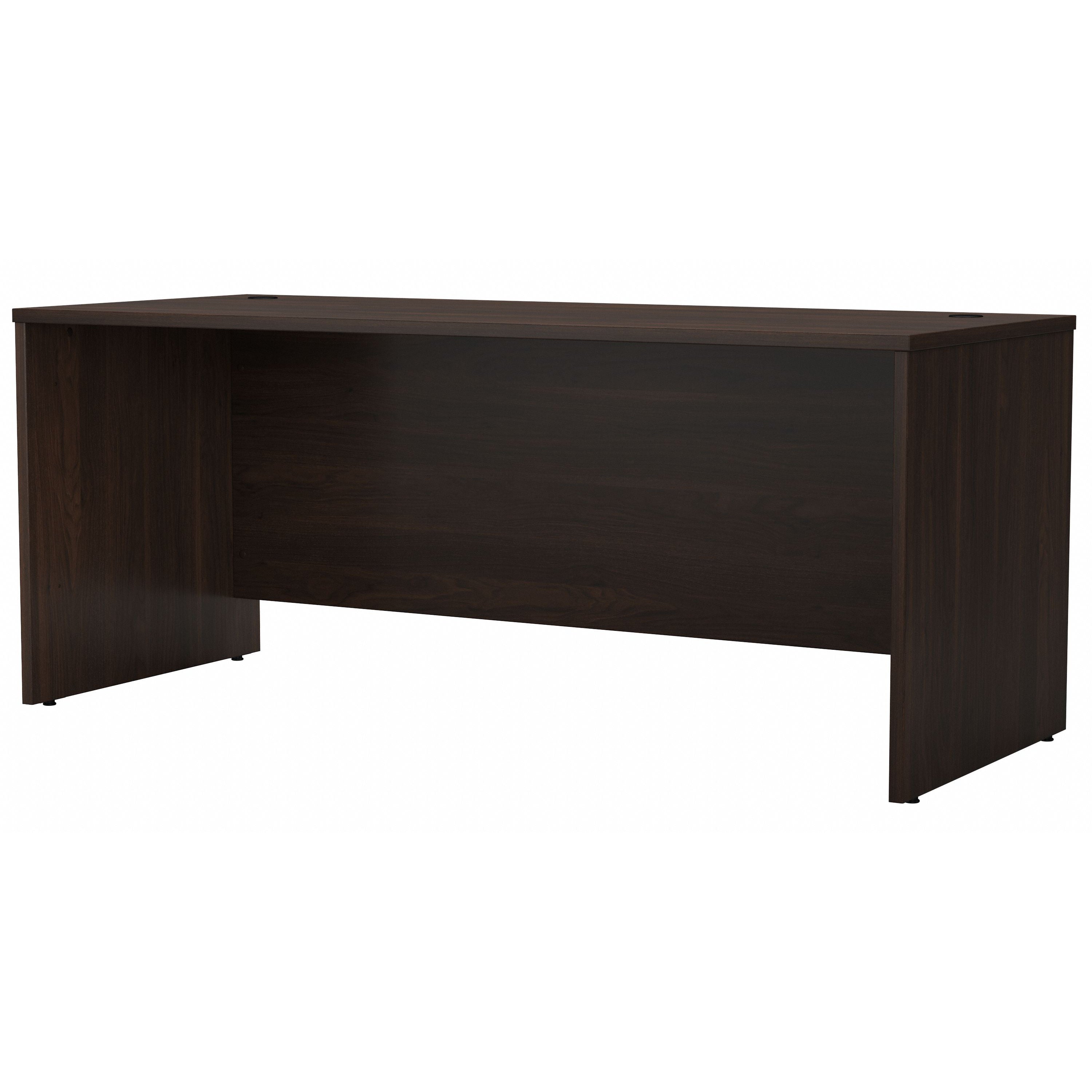 Bush Business Furniture Studio C 72W x 30D Office Desk in Black Walnut - 71.02" Width x 29.37" Depth x 29.84" Height