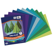 Construction Paper, Heavyweight, Cool Assorted, 9" x 12", 150 Sheets