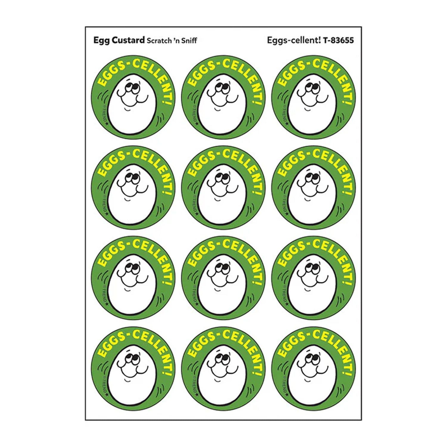 Eggs-cellent!/ Egg Custard Scent Stickers, 24 ct.