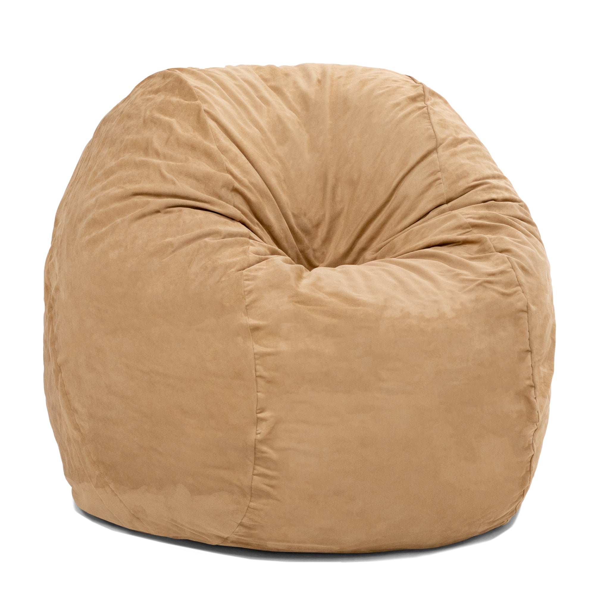 Jaxx 4 ft Round Bean Bag Chair for Adults, Camel