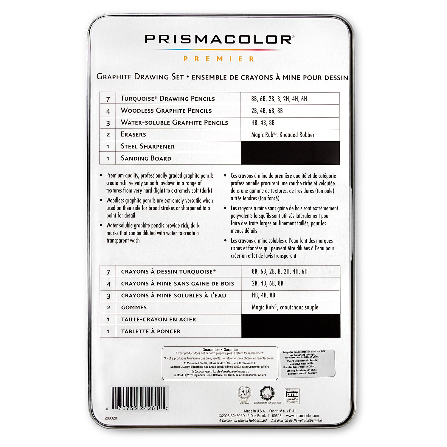 Premier® Graphite Drawing Pencils with Erasers & Sharpeners, 18-Piece Set