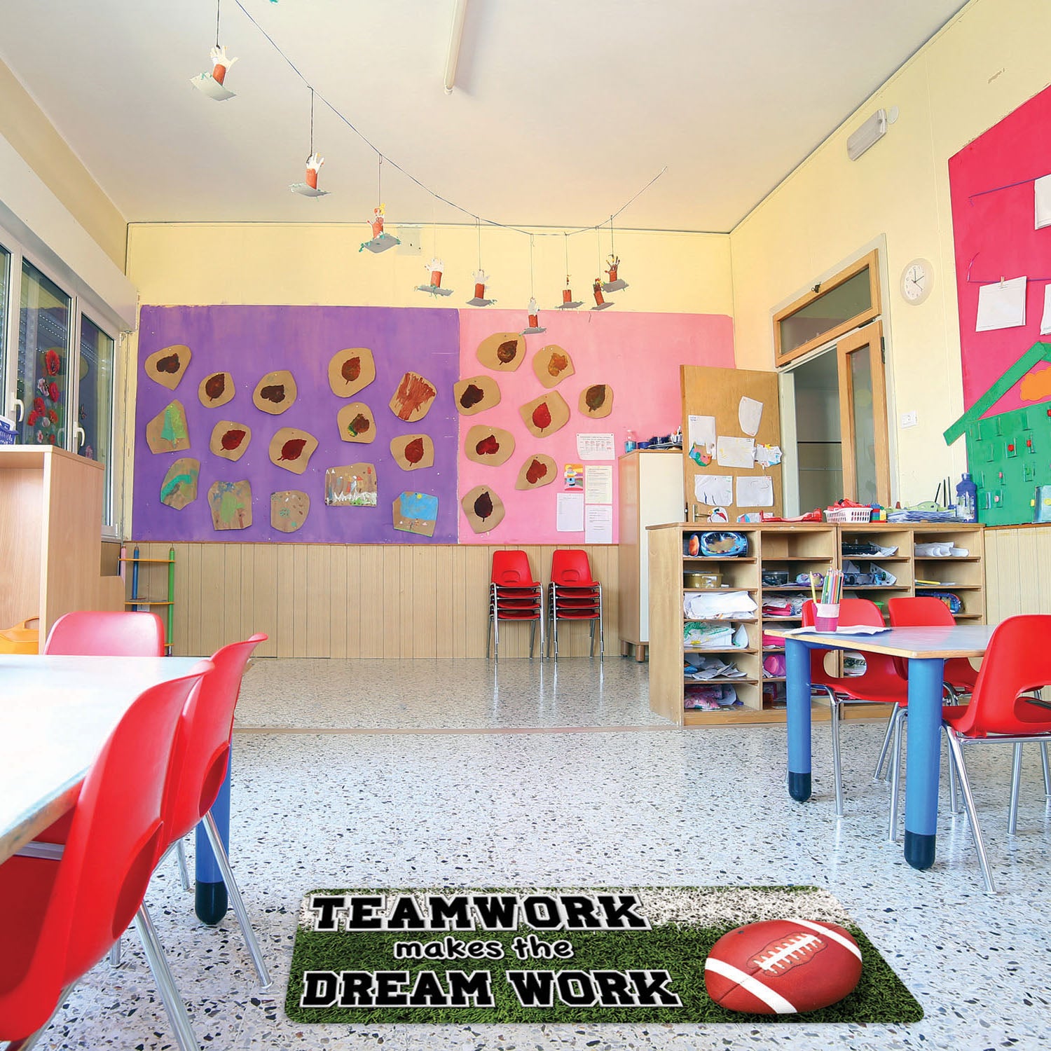 The Original Fun Mat™, Mat Runner, 15.5" x 47", Football Teamwork