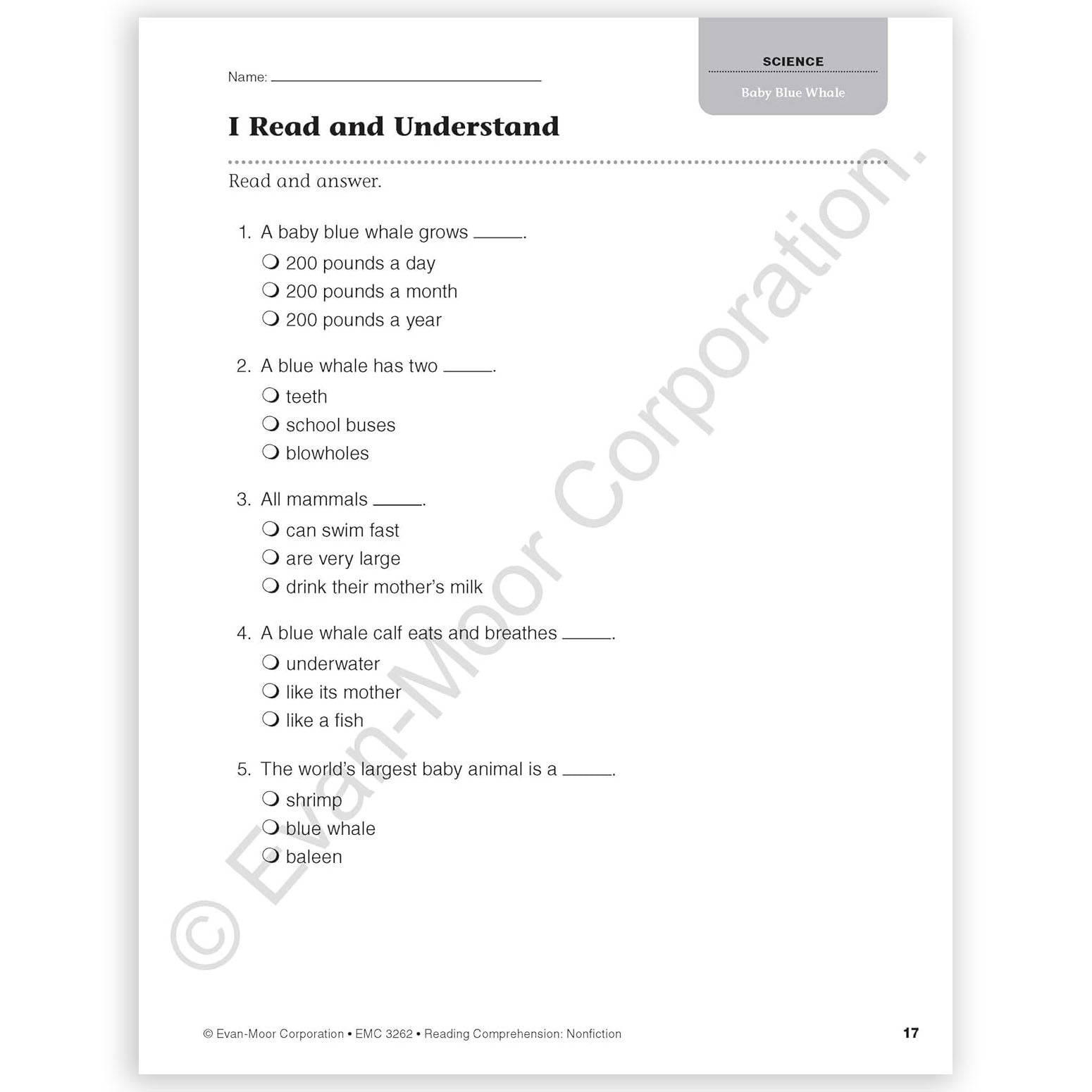 Reading Comprehension: Nonfiction, Grade 2