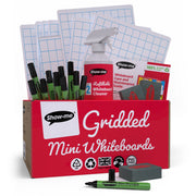 Classpack of 35 x Gridded/Plain 8" x 12" Lapboards, with Pens, Erasers, Cleaner
